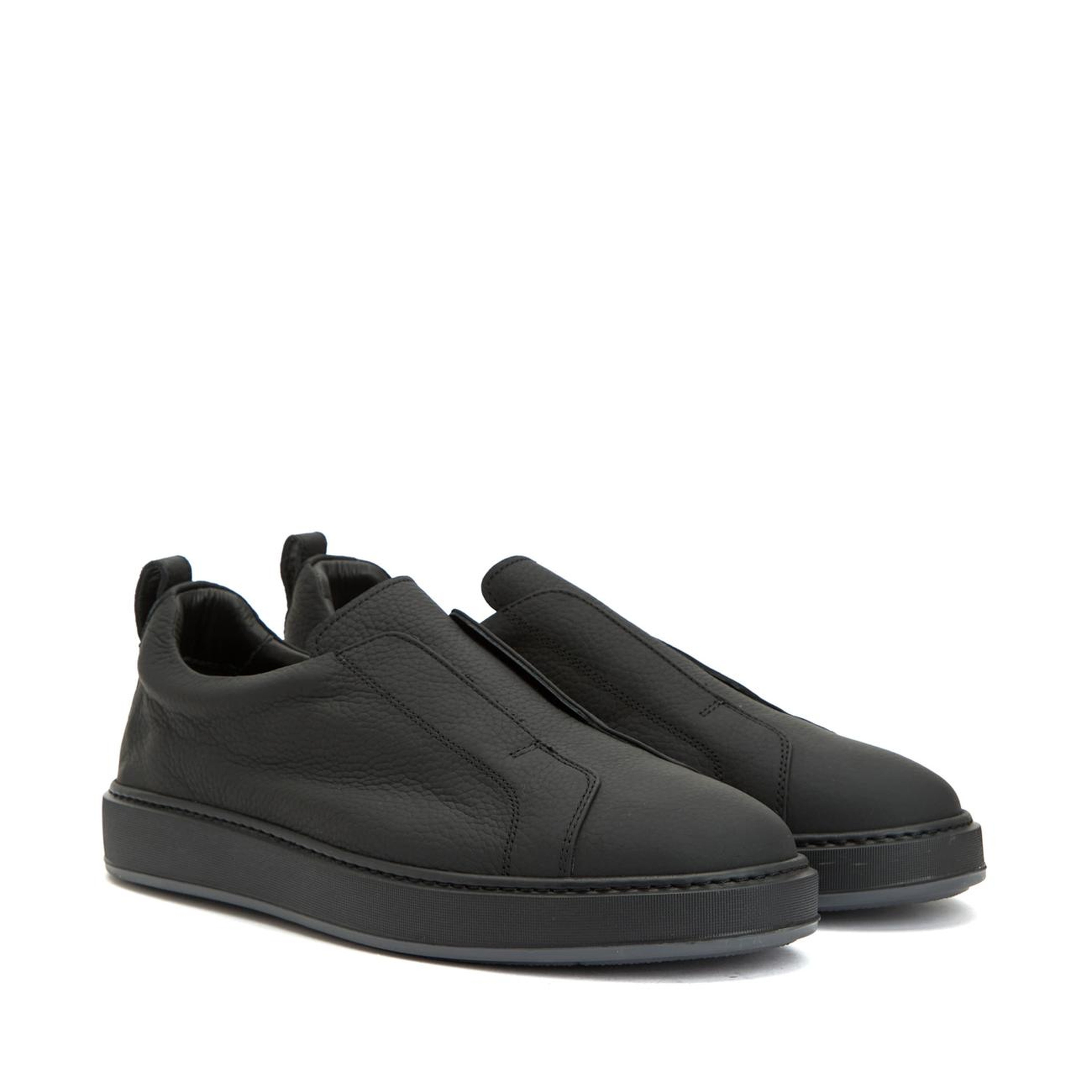 Network Erkek Siyah Deri Sneaker