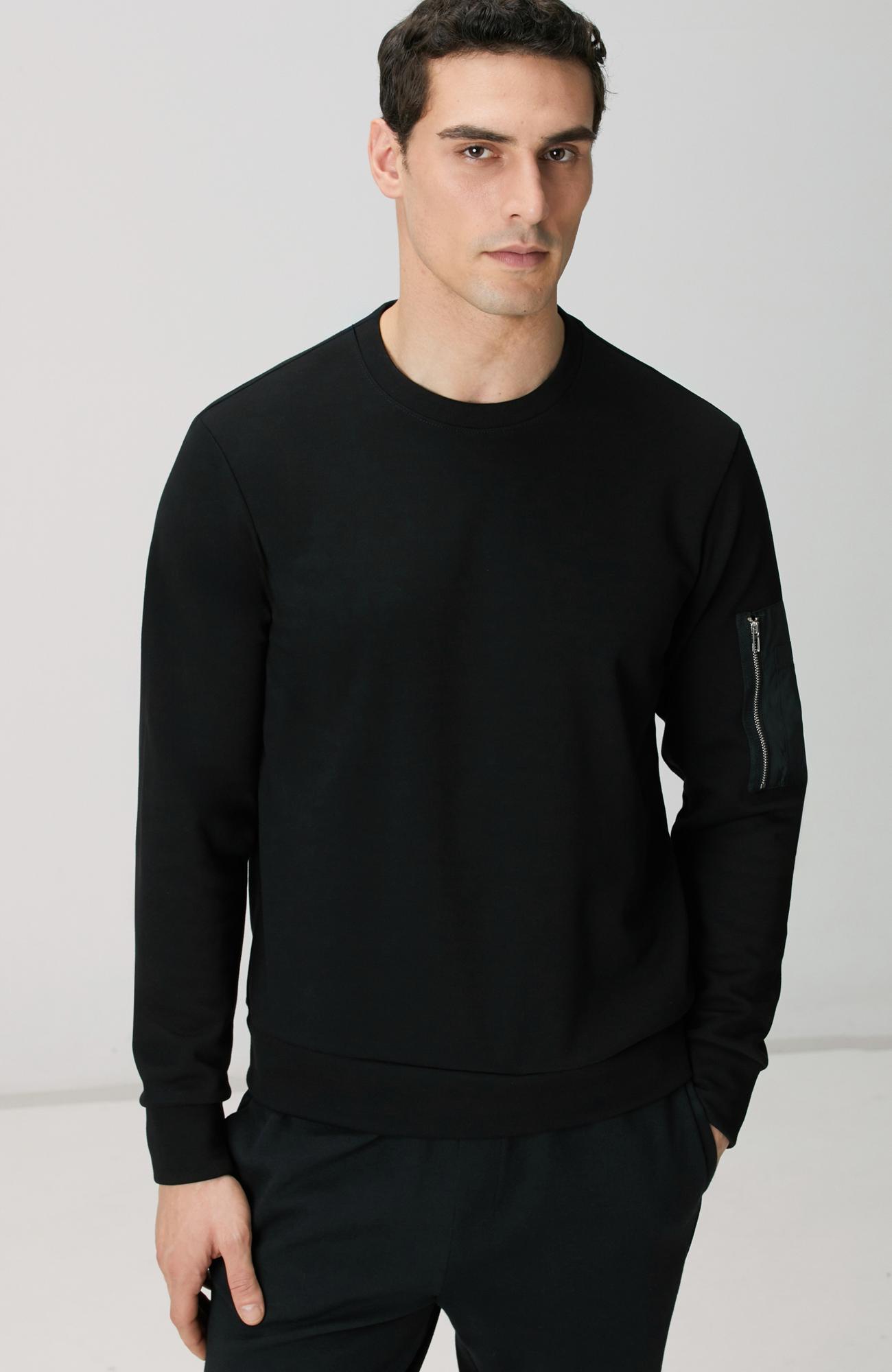 Network Erkek Siyah Fermuar Detaylı Sweatshirt