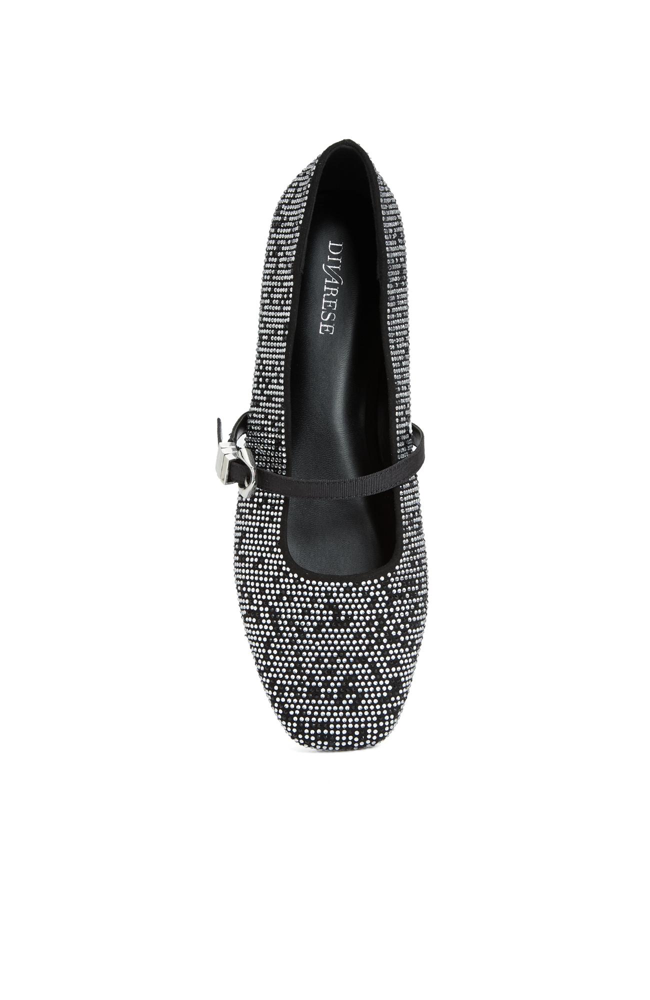 Divarese Kadın Silver Taşlı Mary Jane Babet