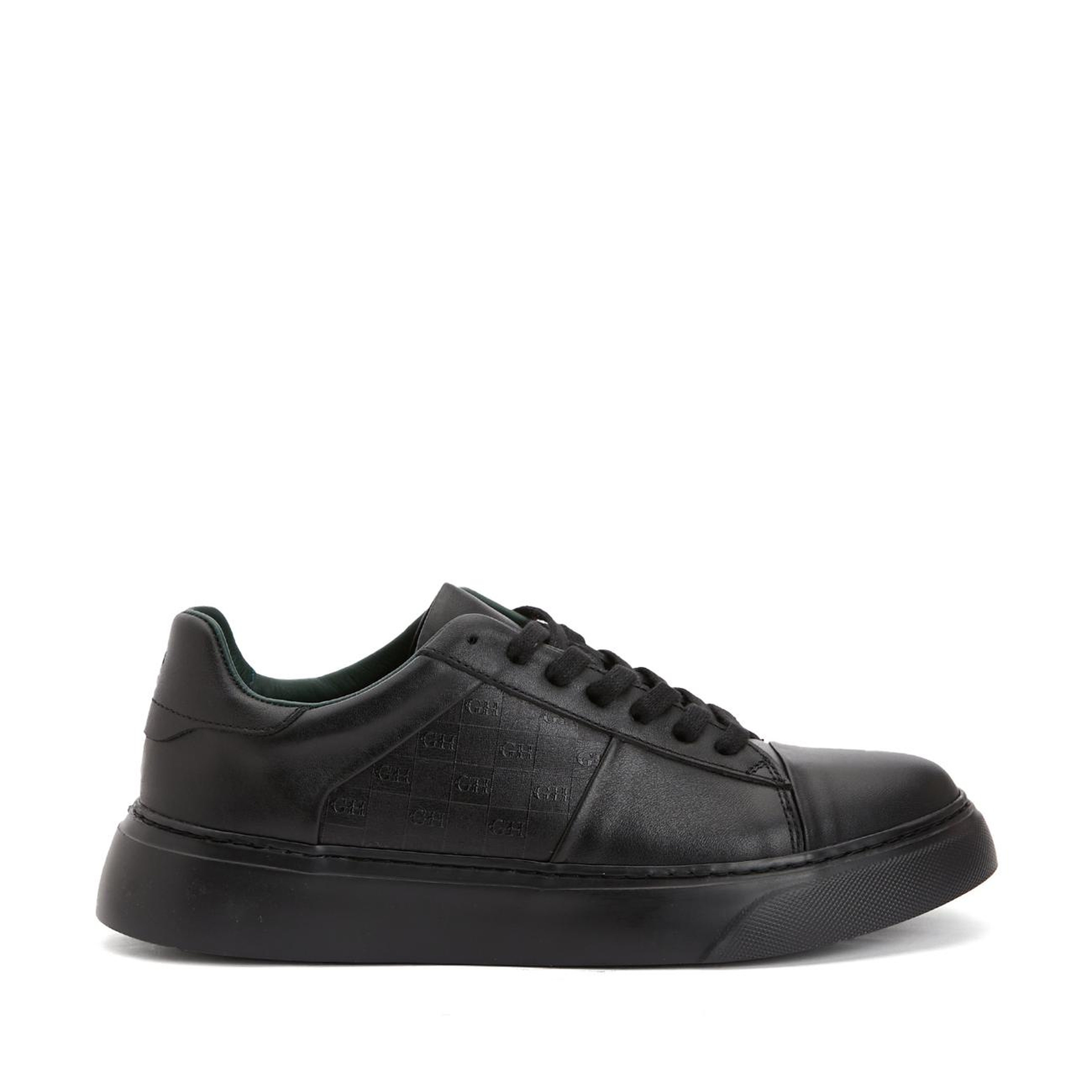 George Hogg Kadın Siyah Deri Sneaker