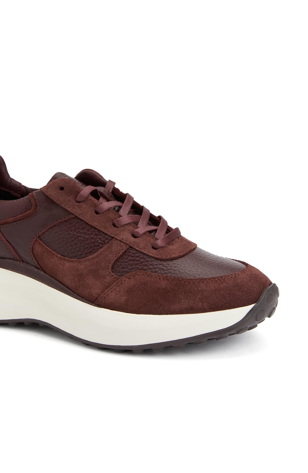 Divarese Kadın Bordo Deri Sneaker
