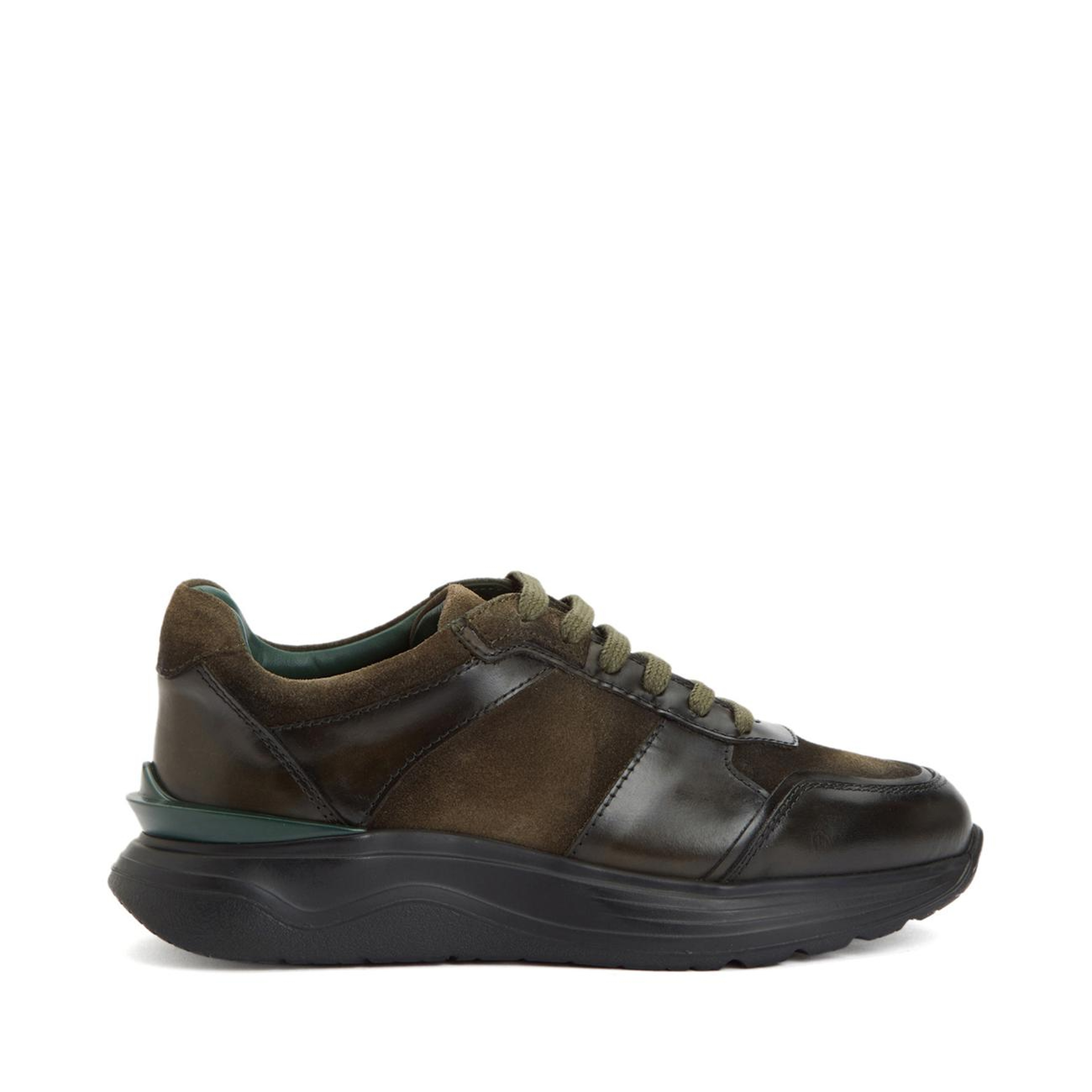 George Hogg Kadın Haki Deri Sneaker