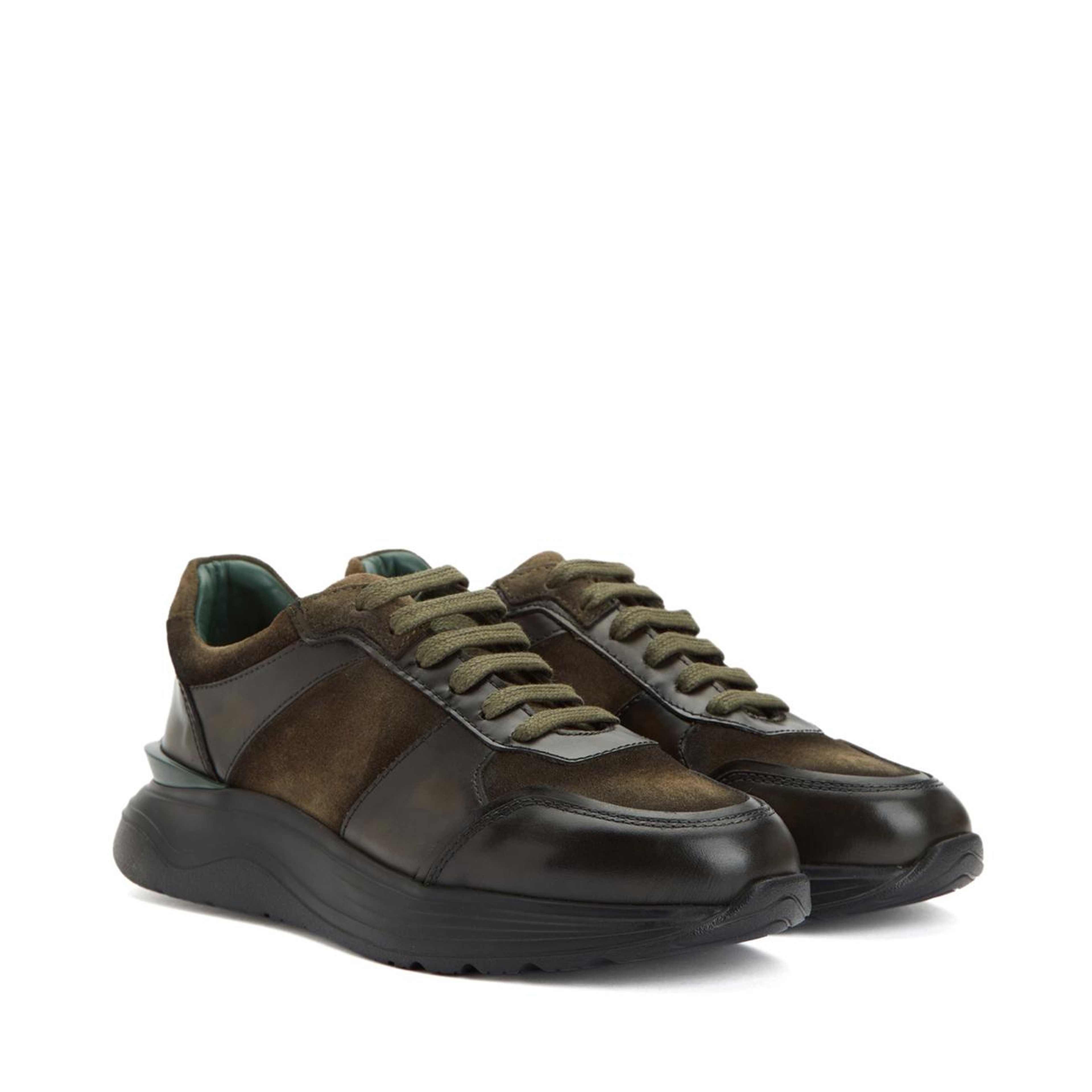 George Hogg Kadın Haki Deri Sneaker