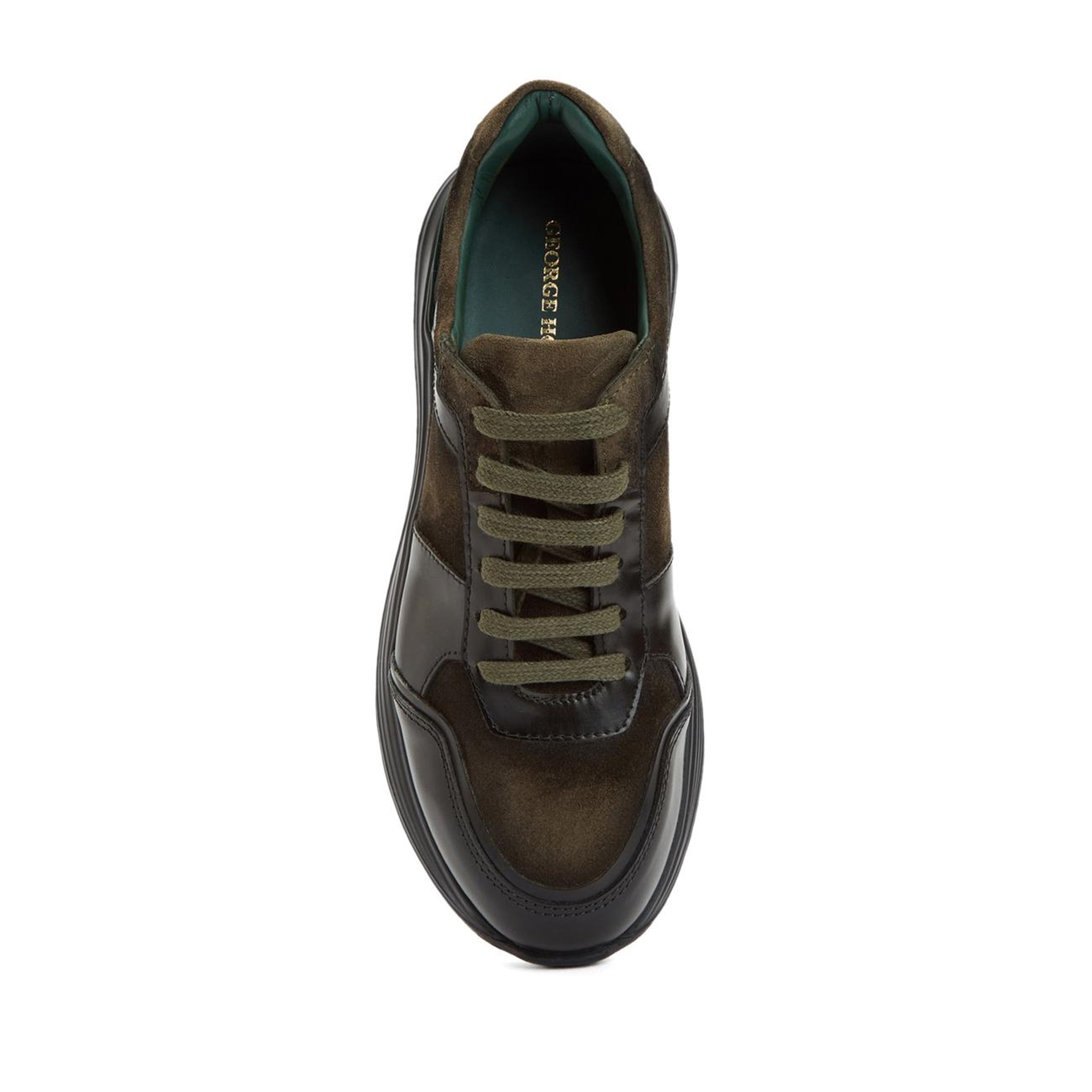 George Hogg Kadın Haki Deri Sneaker