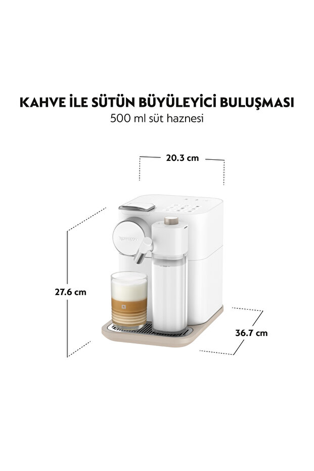 Nespresso F541 Gran Latissima Süt Çözümlü Espresso Kahve Makinesi,Beyaz