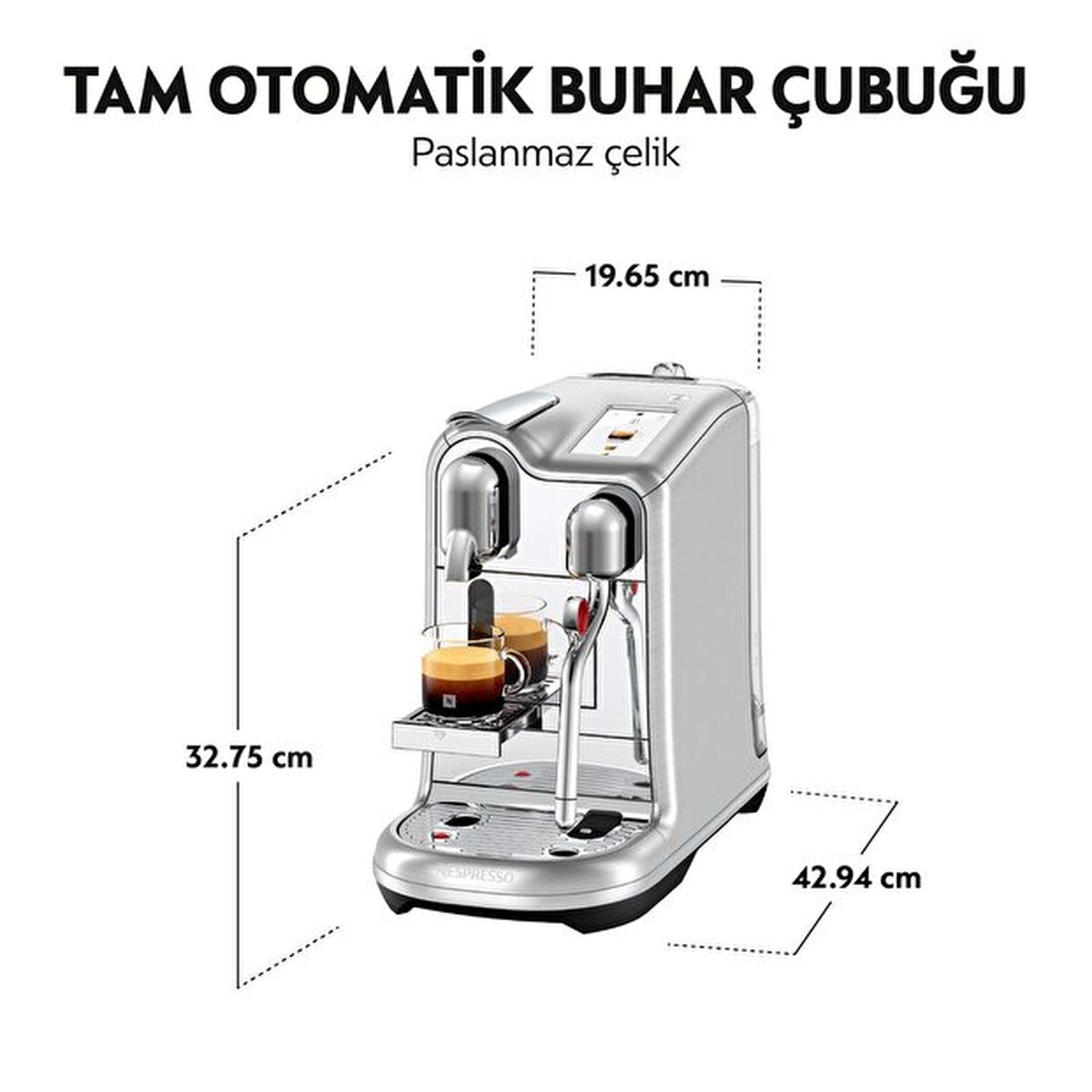 Nespresso J620 Creatista Pro Süt Çüzümlü Espresso Kahve Makinesi,Çelik