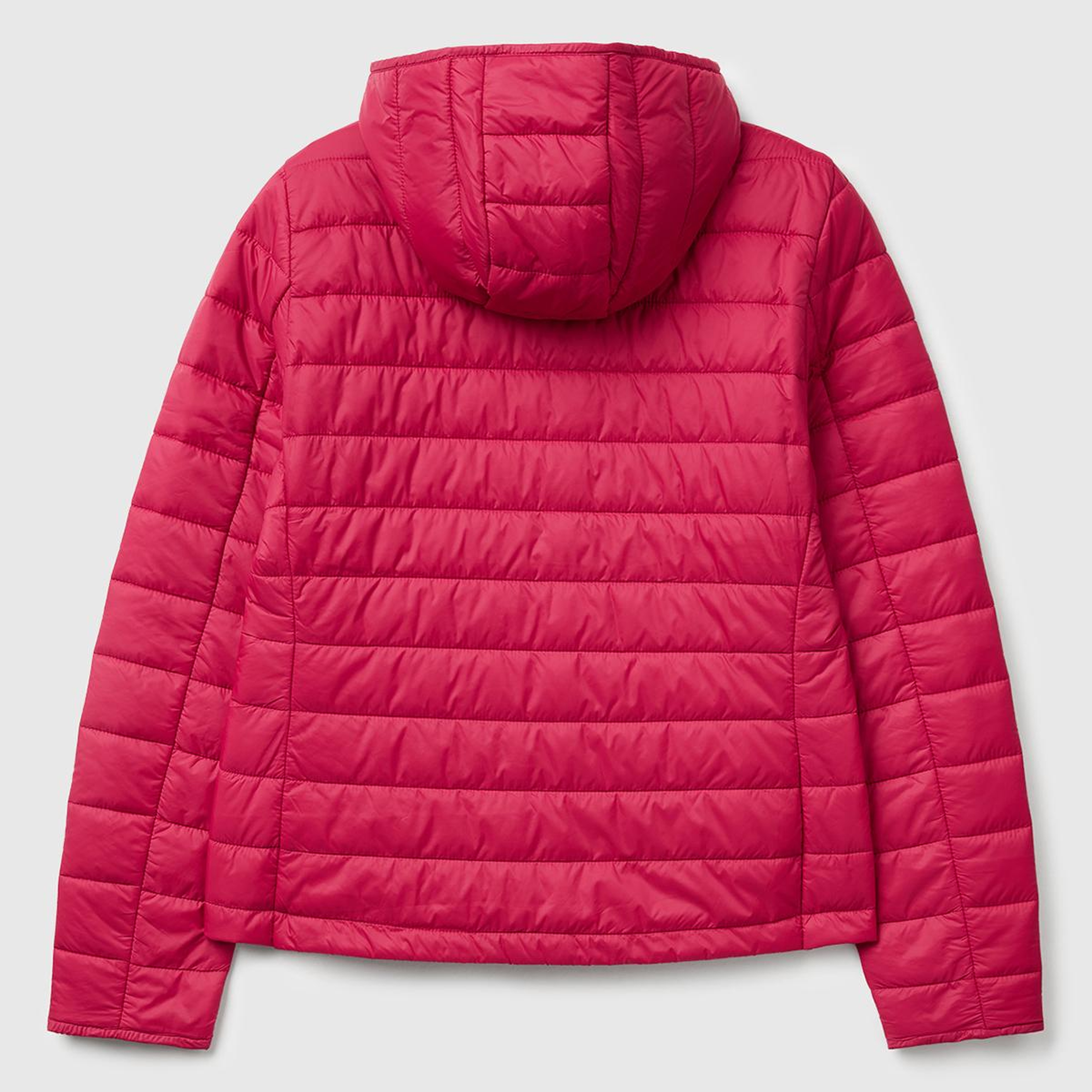 Kadın Fuşya Kapüşonlu Slim Fit Puffer Mont