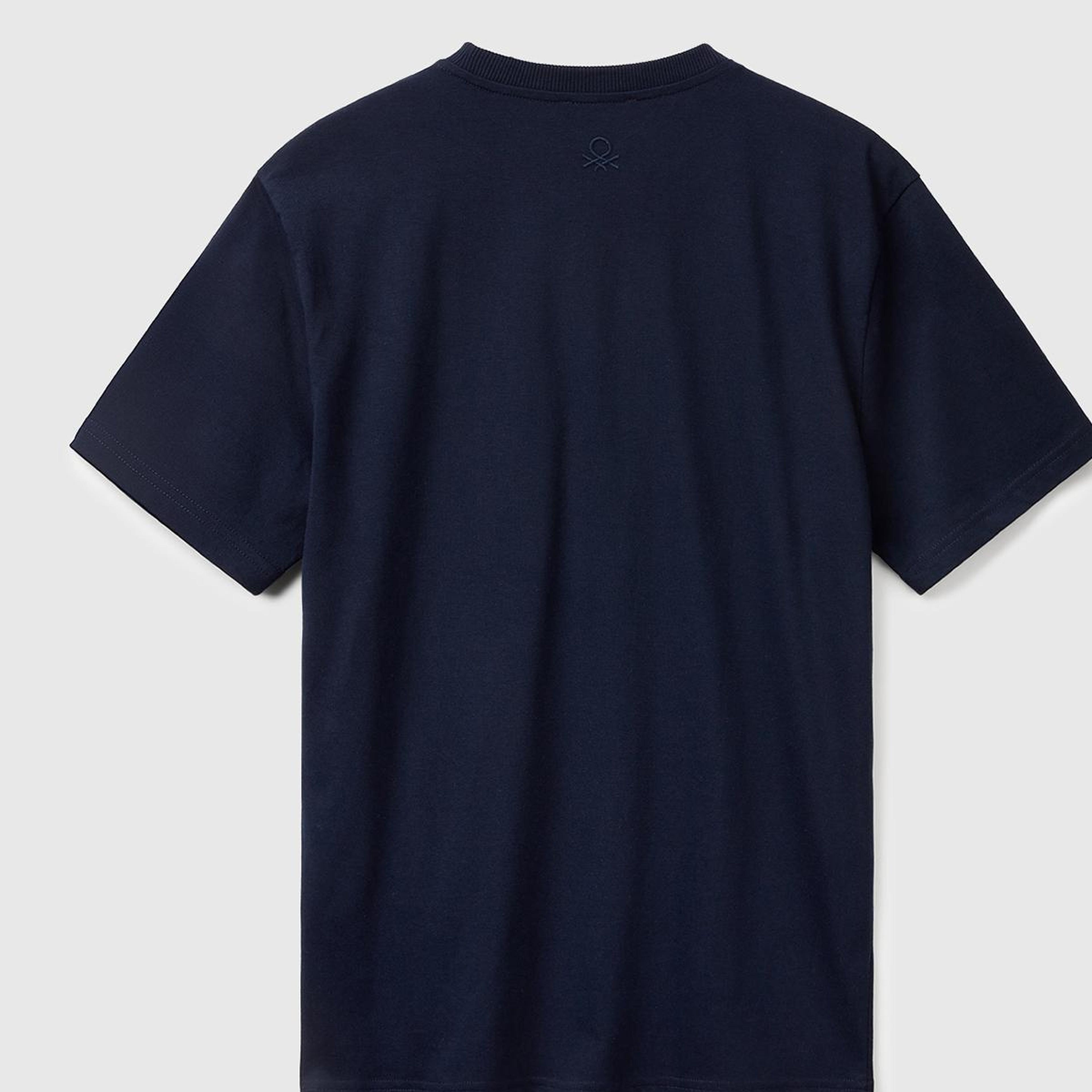 Erkek Lacivert %100 Pamuk Yama Cep Detaylı Oversize T-Shirt
