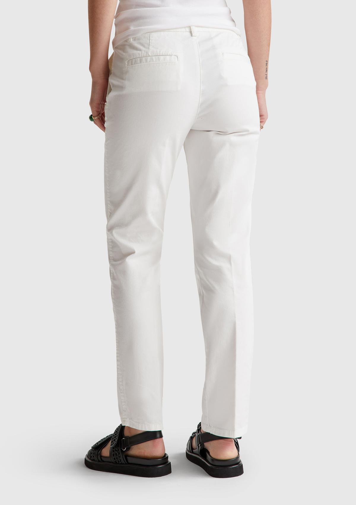 Kadın Ekru Elastanlı Basic Chino Pantolon