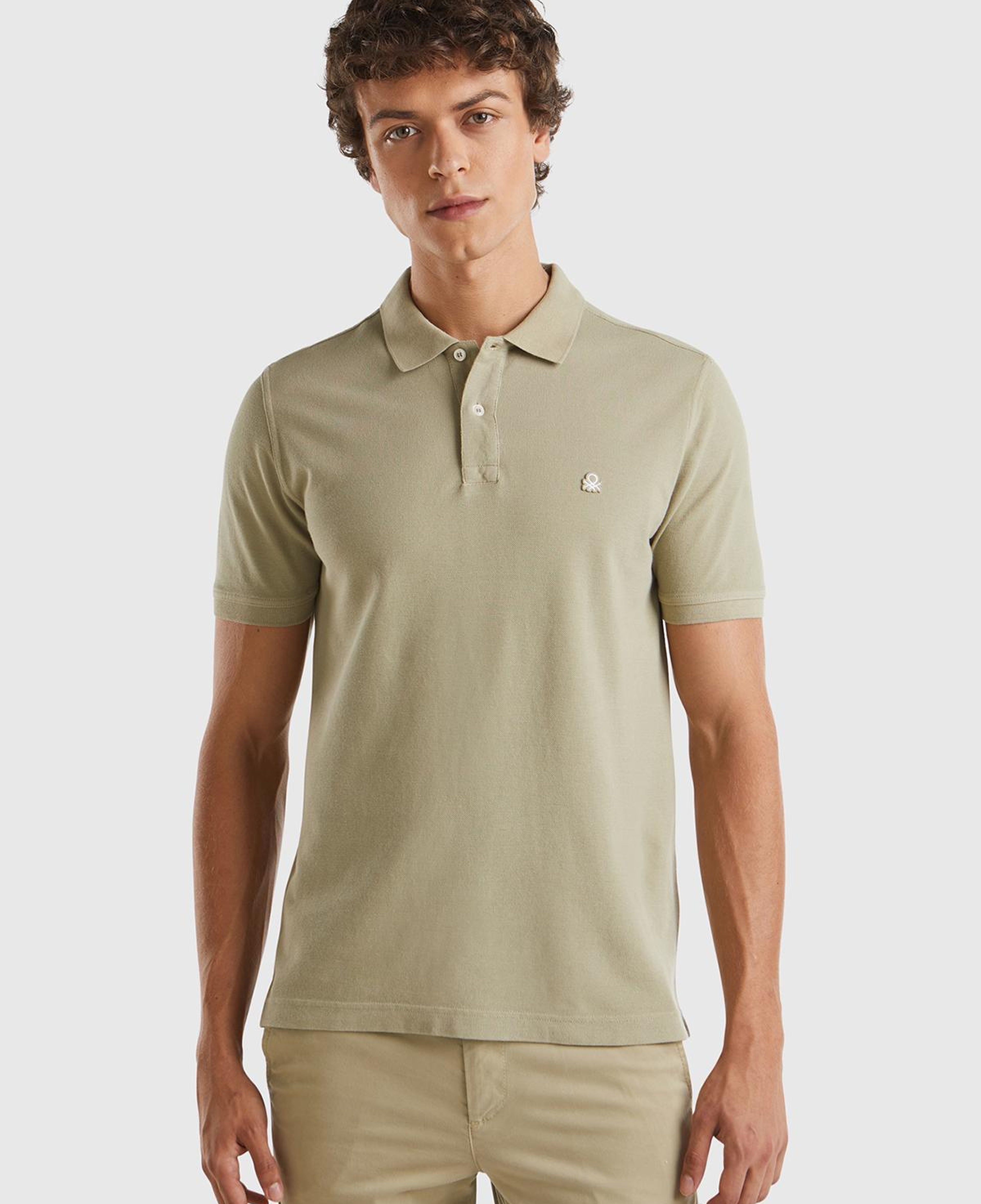 Erkek Bej Regular Fit Kısa Kollu Polo T-Shirt