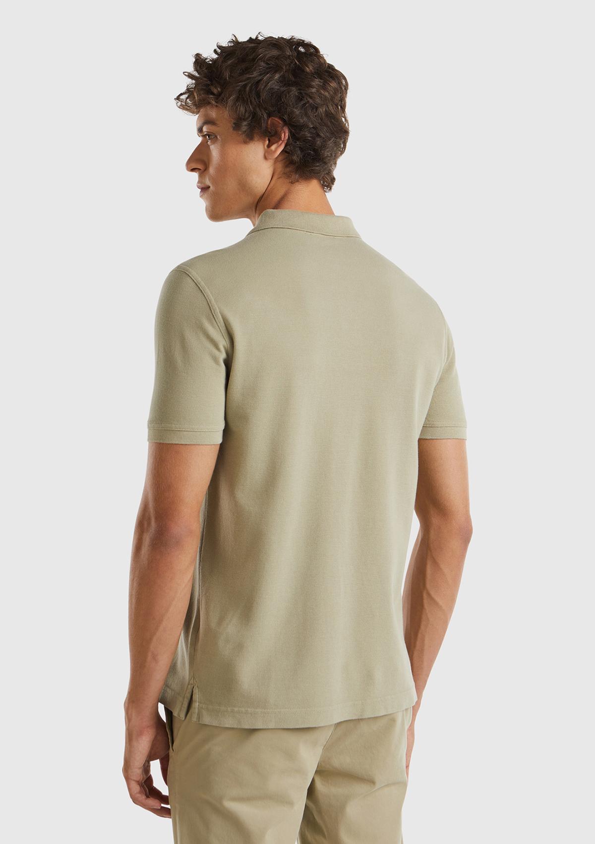 Erkek Bej Regular Fit Kısa Kollu Polo T-Shirt