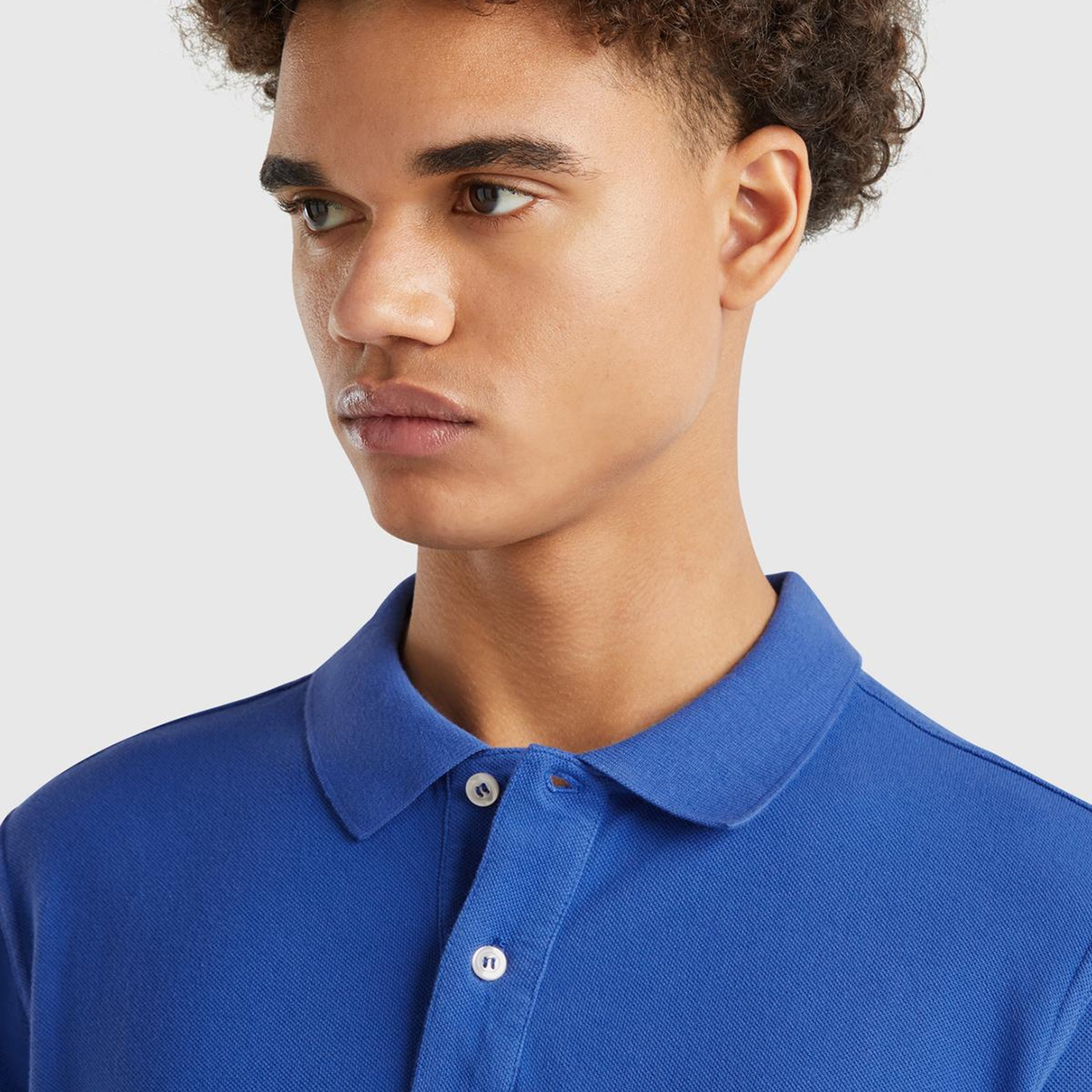 Erkek Saks Mavi Regular Fit Kısa Kollu Polo T-Shirt