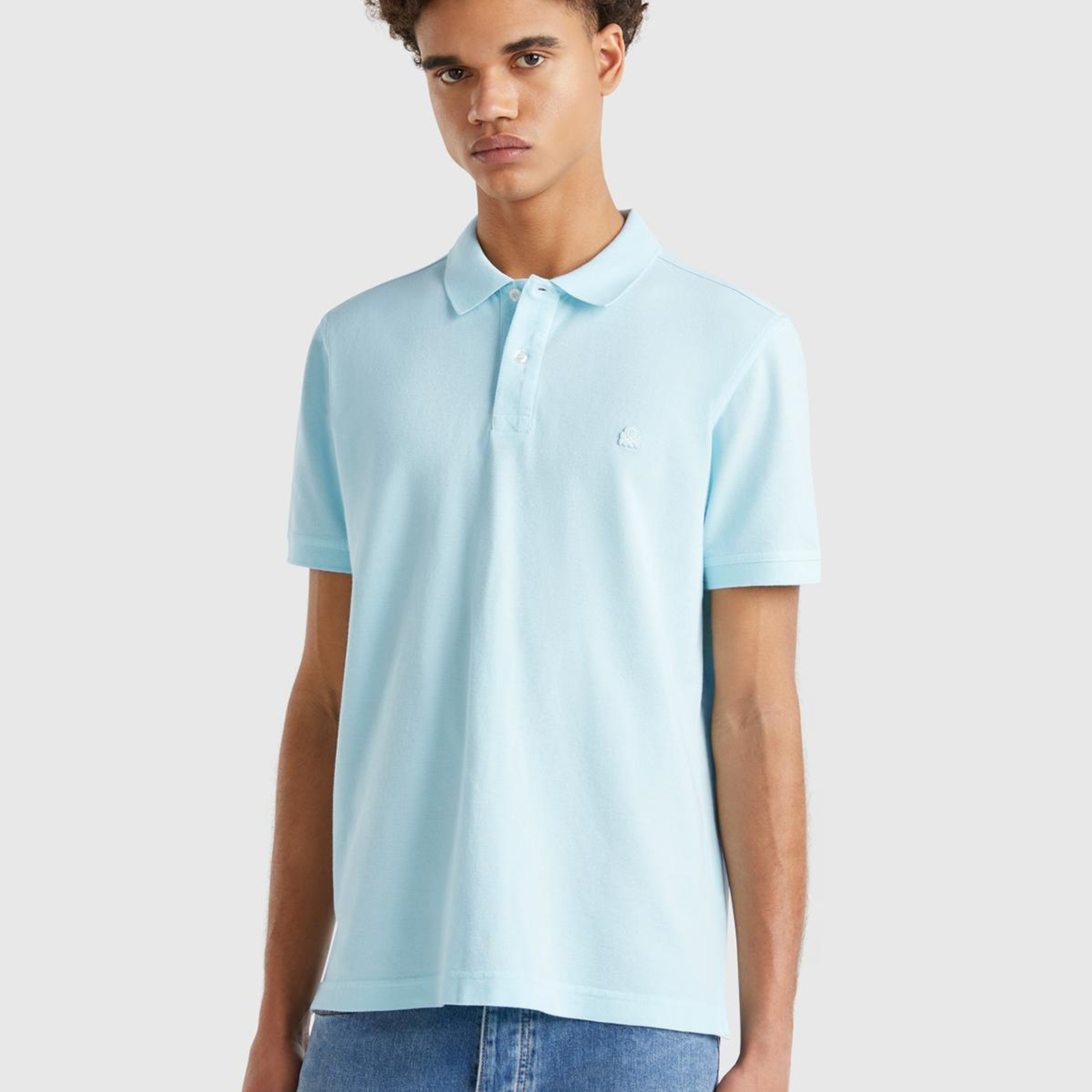 Erkek Turkuaz Regular Fit Kısa Kollu Polo T-Shirt
