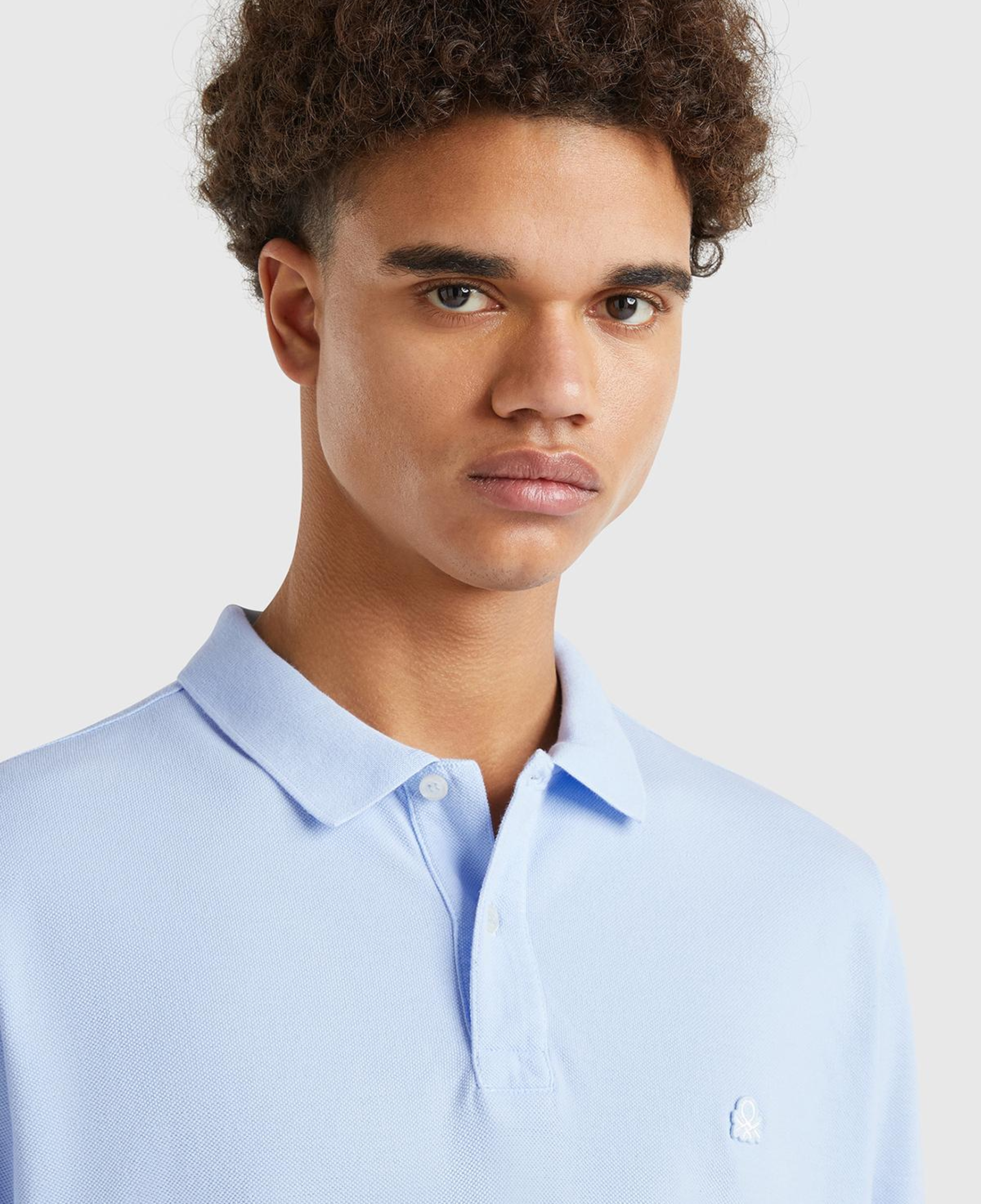 Erkek Açık Mavi Regular Fit Kısa Kollu Polo T-Shirt