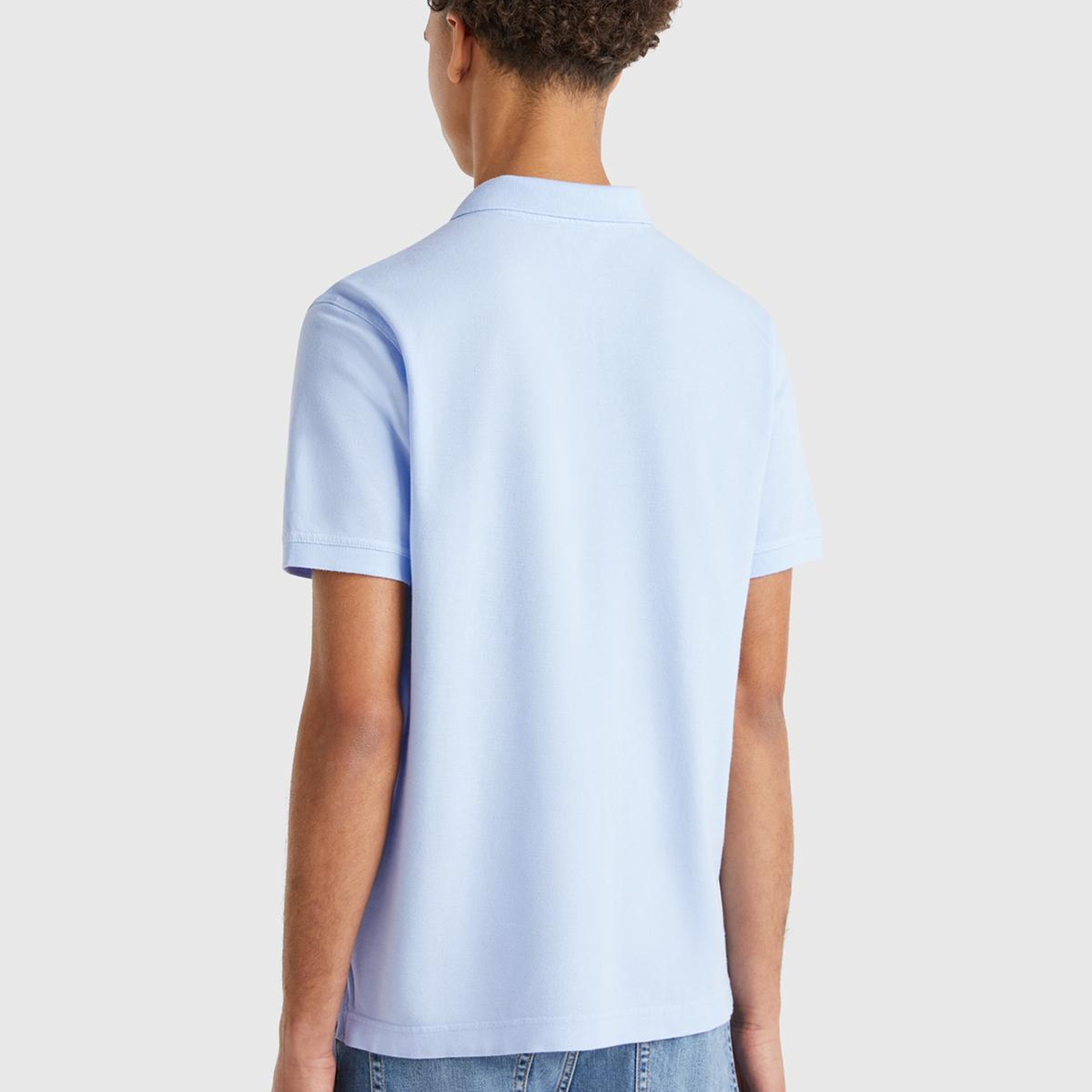 Erkek Açık Mavi Regular Fit Kısa Kollu Polo T-Shirt
