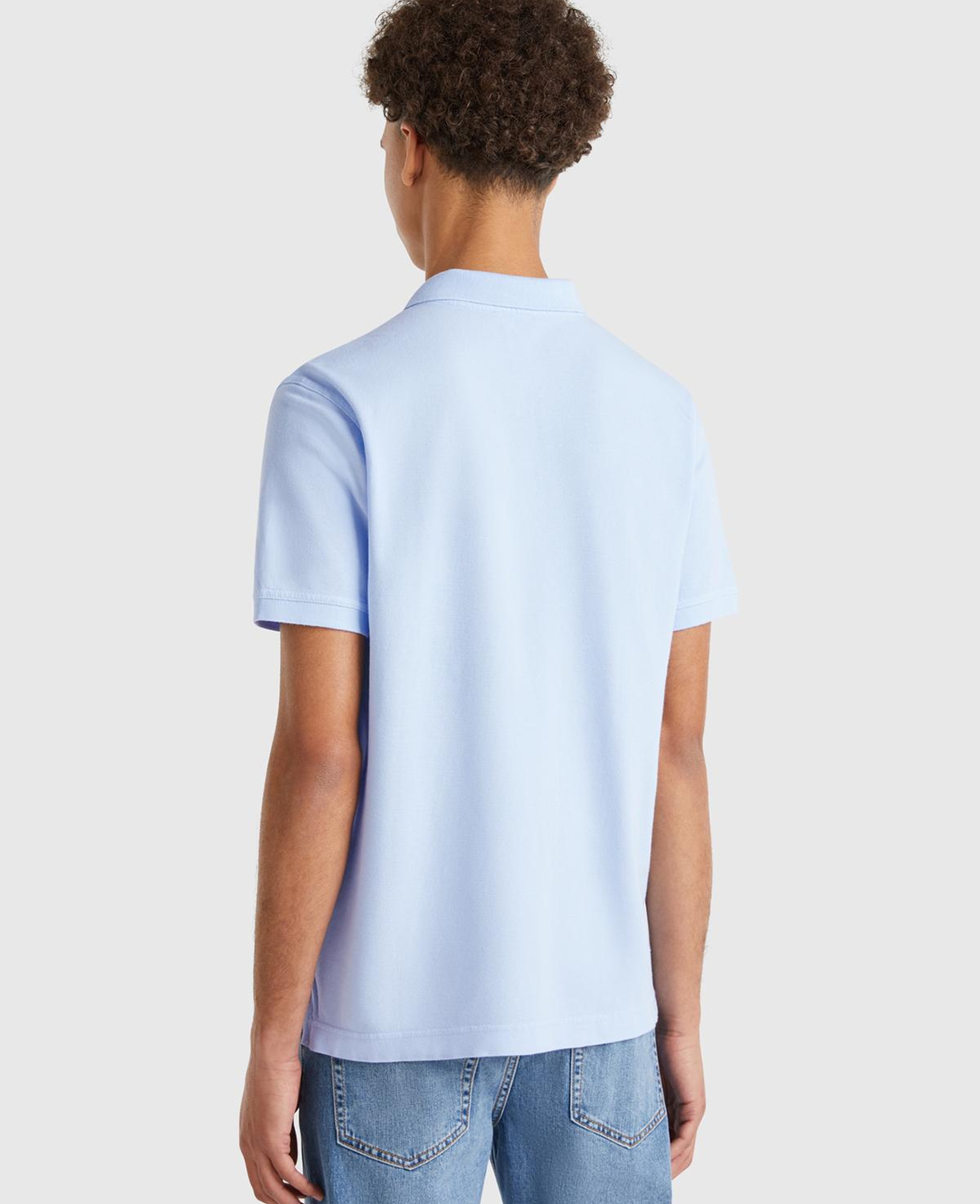Erkek Açık Mavi Regular Fit Kısa Kollu Polo T-Shirt