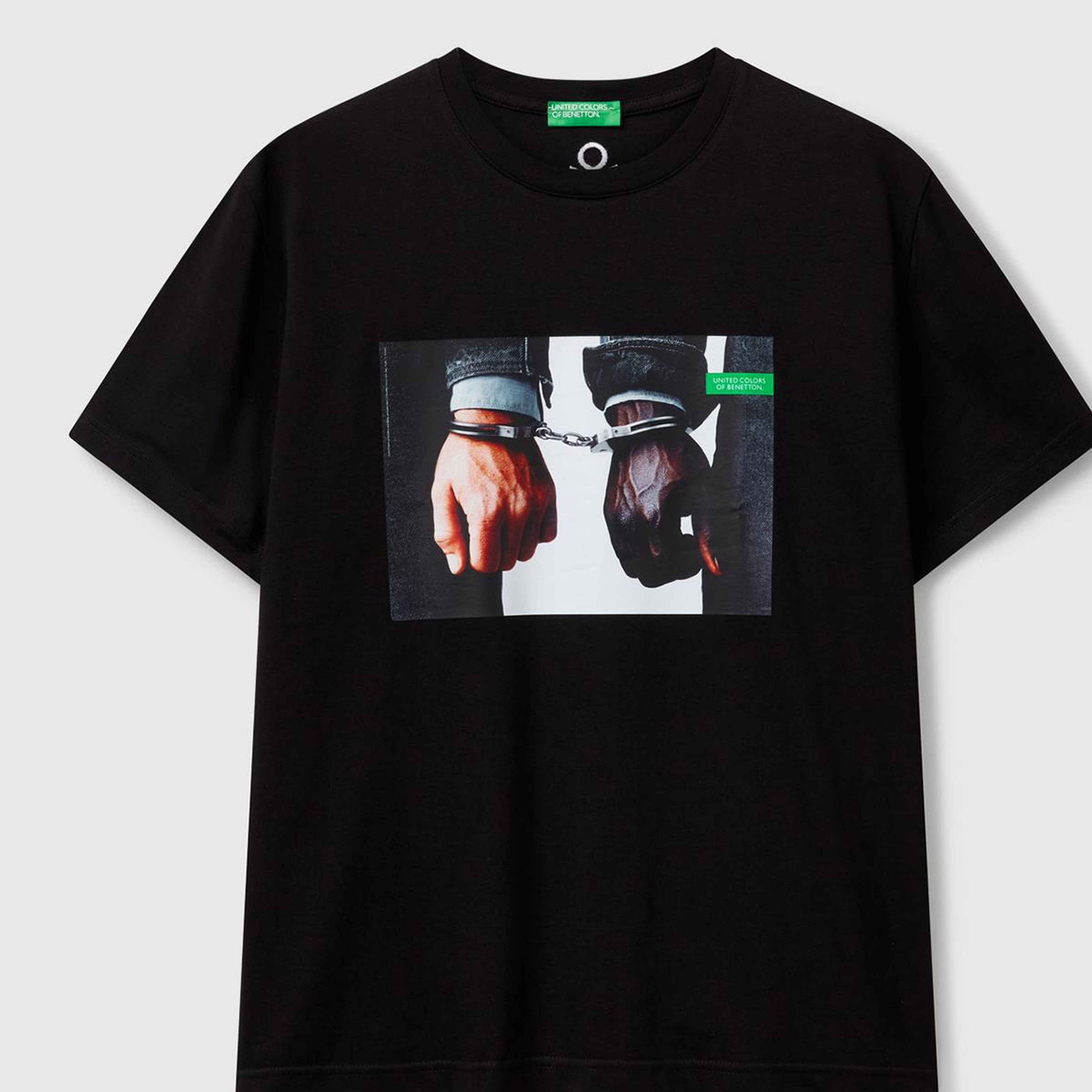 Unisex Siyah %100 Koton Oliviero Toscani Fotoğraf Baskılı T-Shirt
