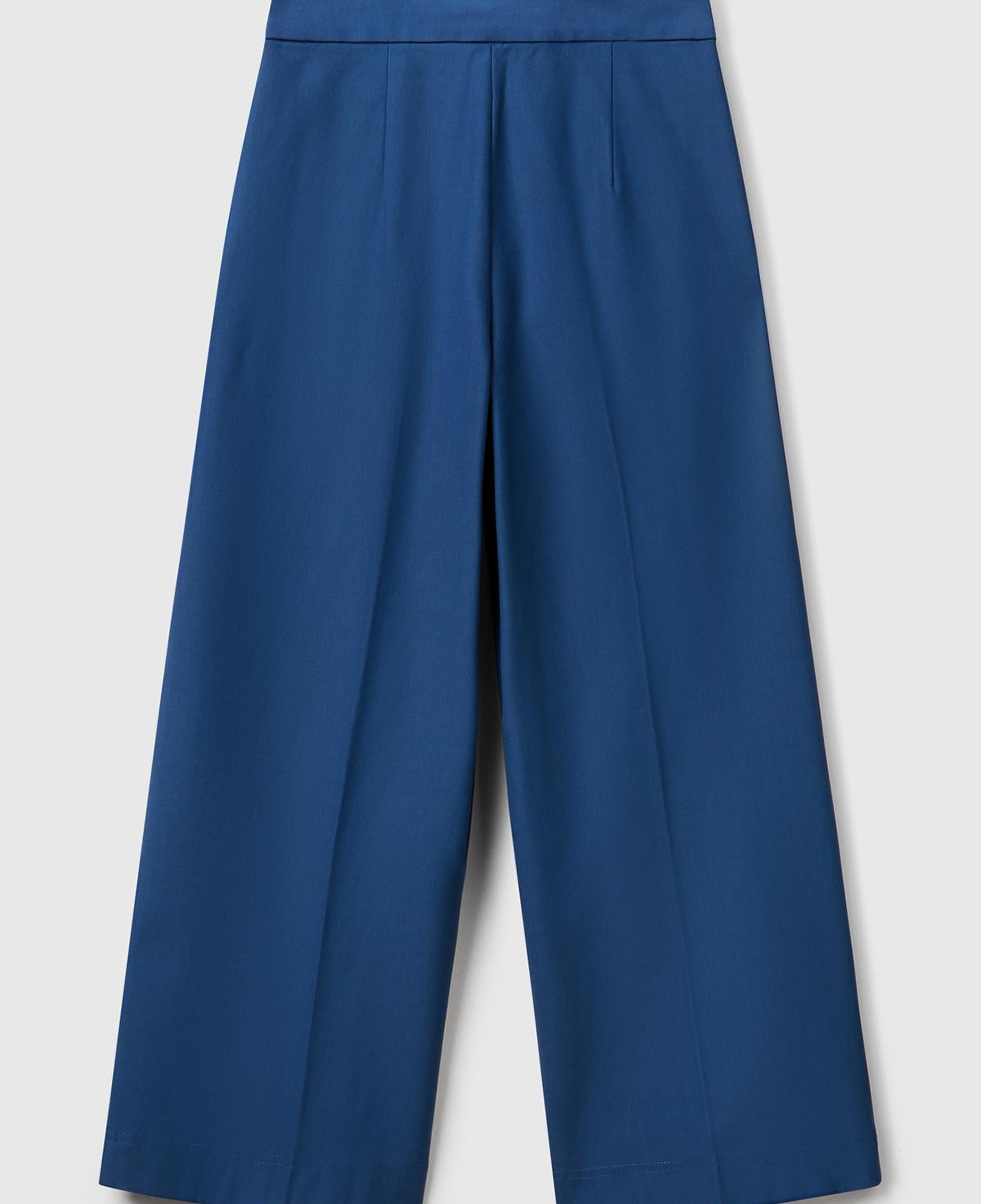Kadın Denim Pamuk Karışımlı Cepli Straight Fit Yüksek Bel Pantolon