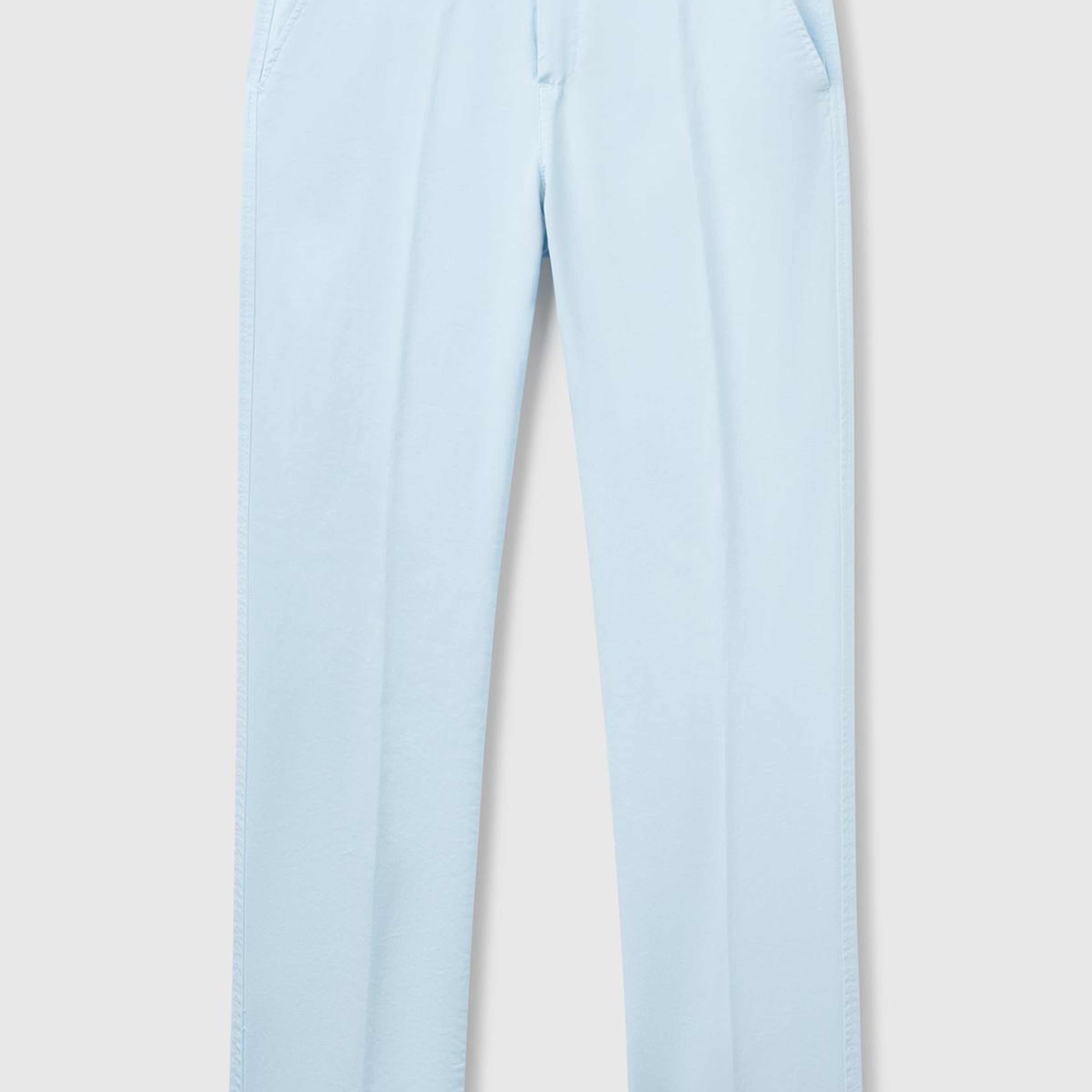 Kadın Açık Mavi Elastanlı Basic Chino Pantolon