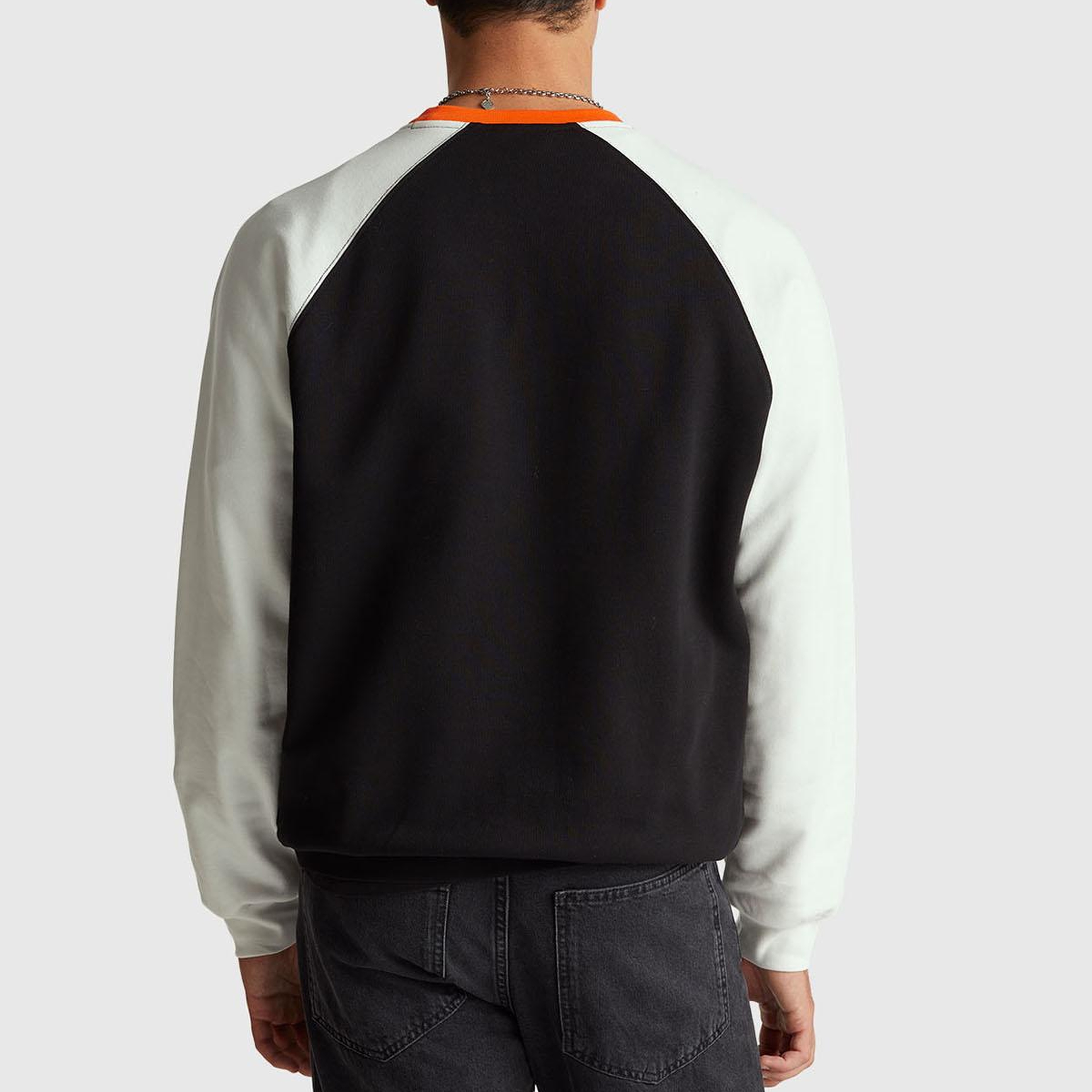 Erkek Siyah  %100 Pamuk Relaxed Fit Stranger Things Baskılı Sweatshirt
