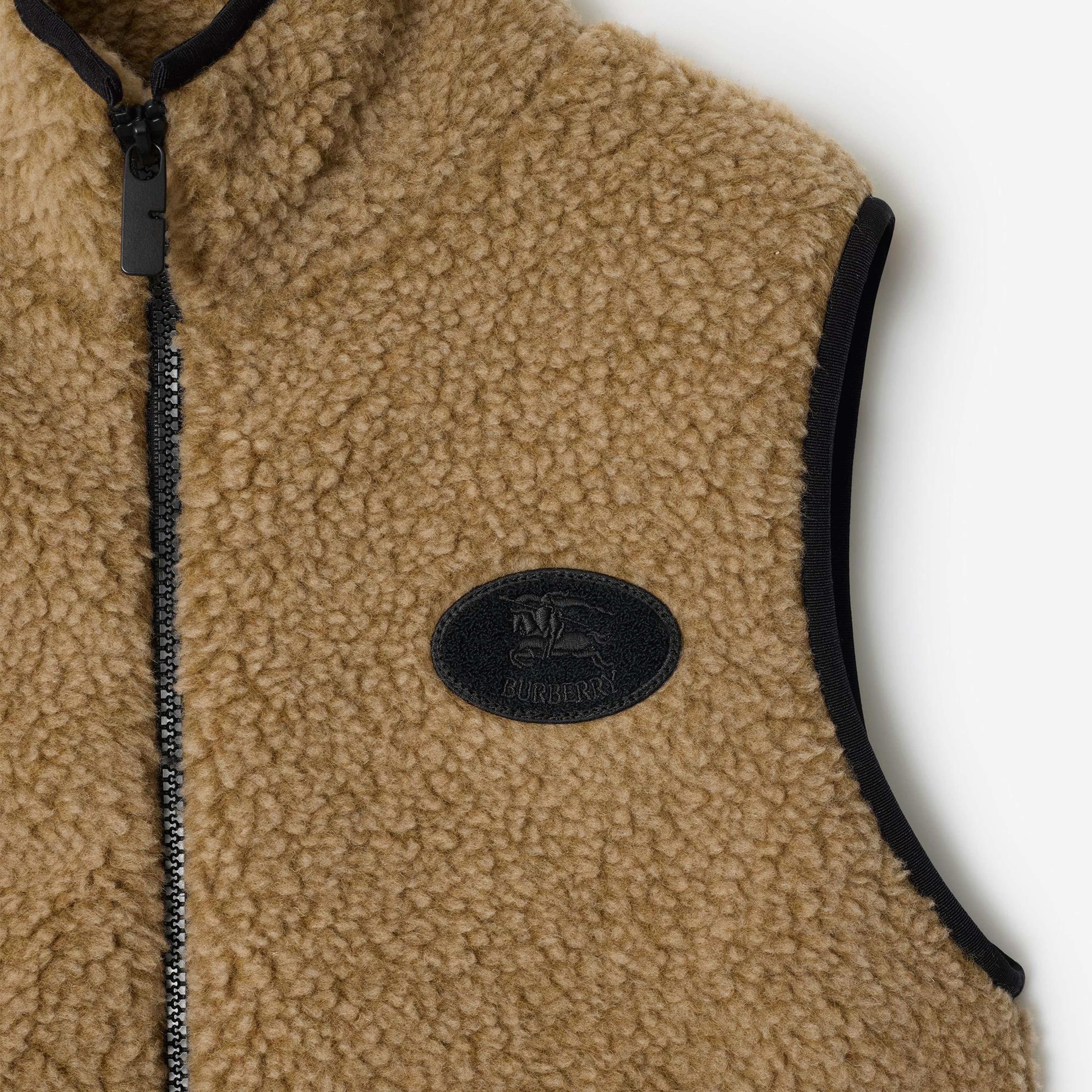 Burberry Cropped Fleece Gilet Kadın Haki Yelek