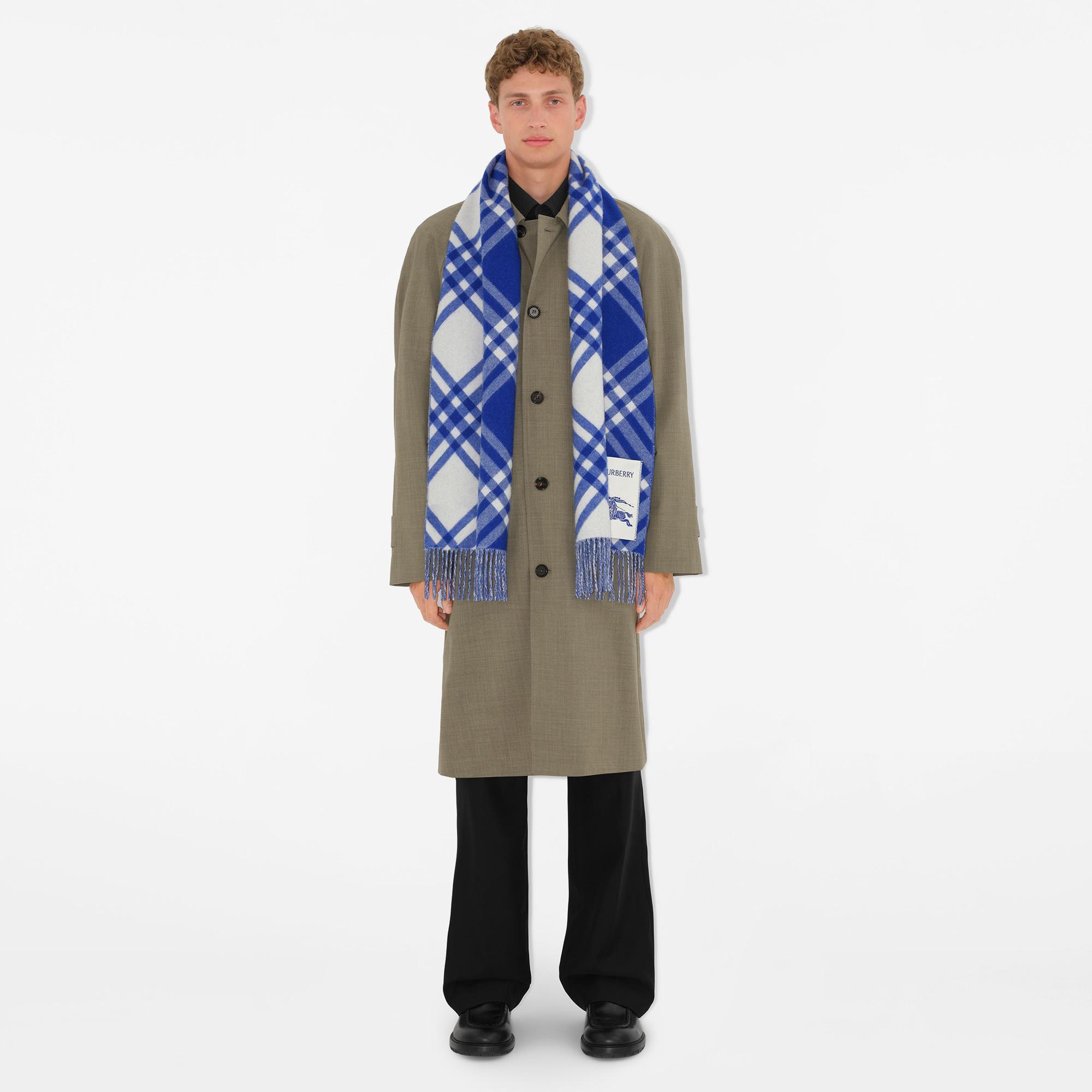 Burberry Check Kaşmir Kadın Lacivert Atkı