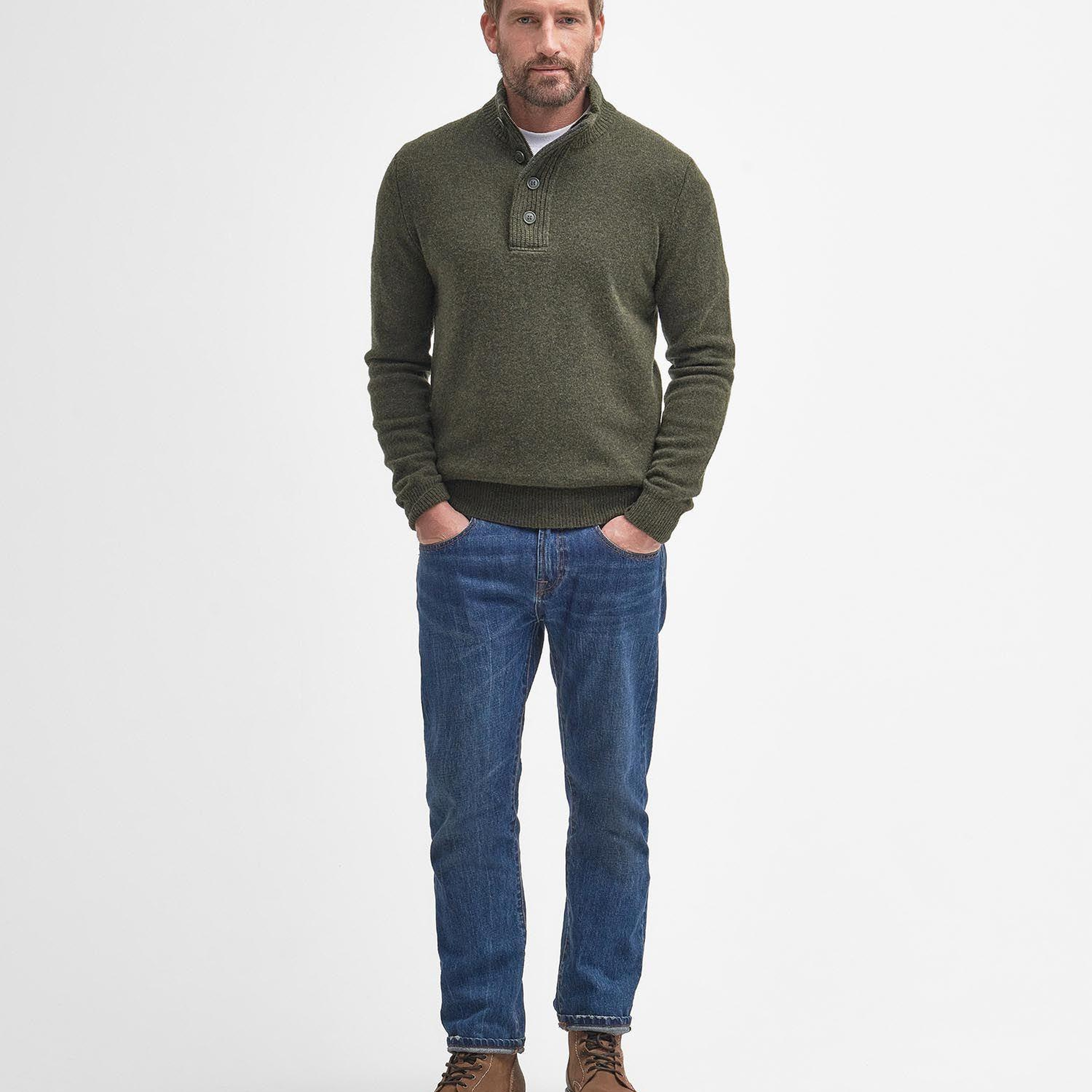 Barbour Patch Half Zip Kazak