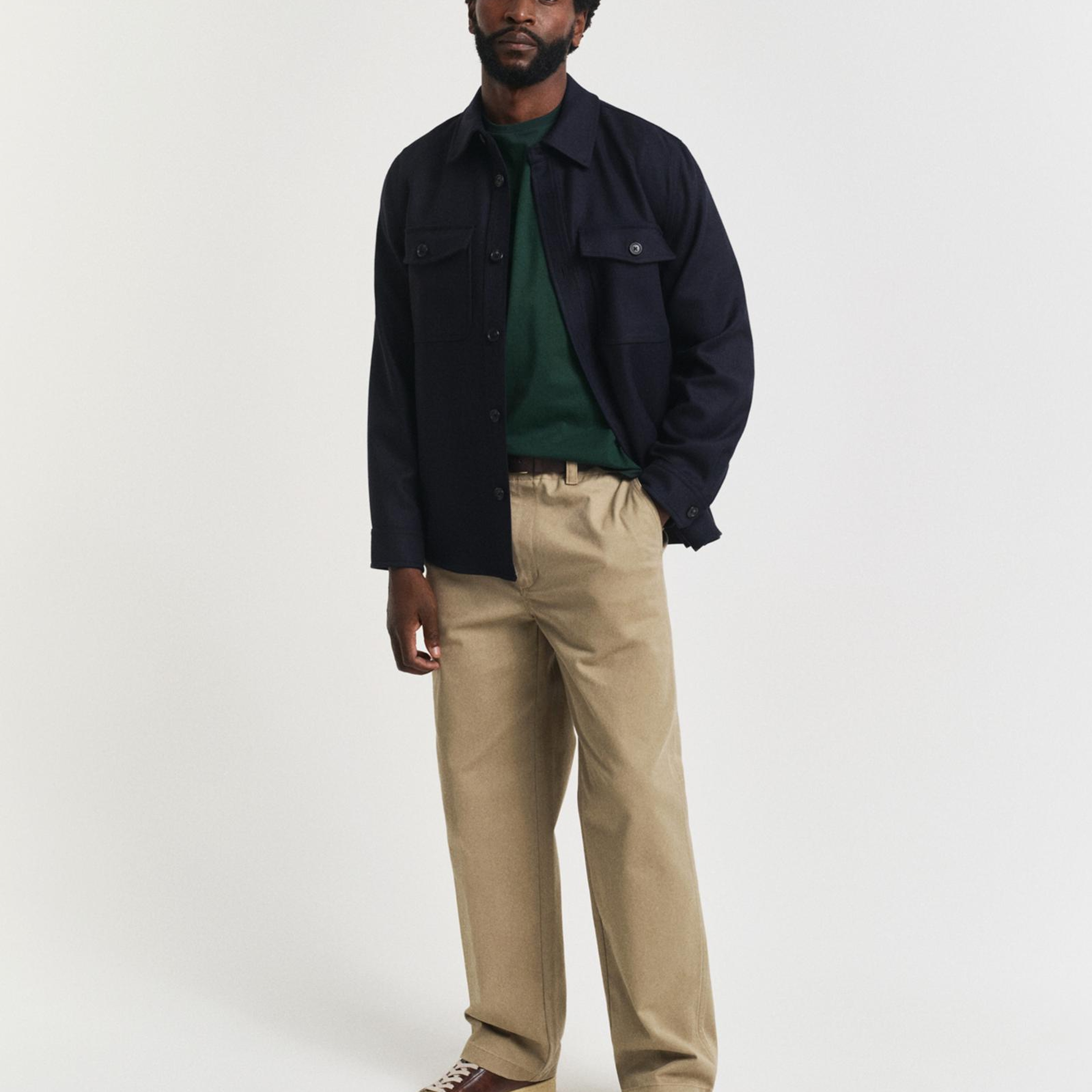 GANT Erkek Yeşil Regular Fit Bisiklet Yaka T-Shirt