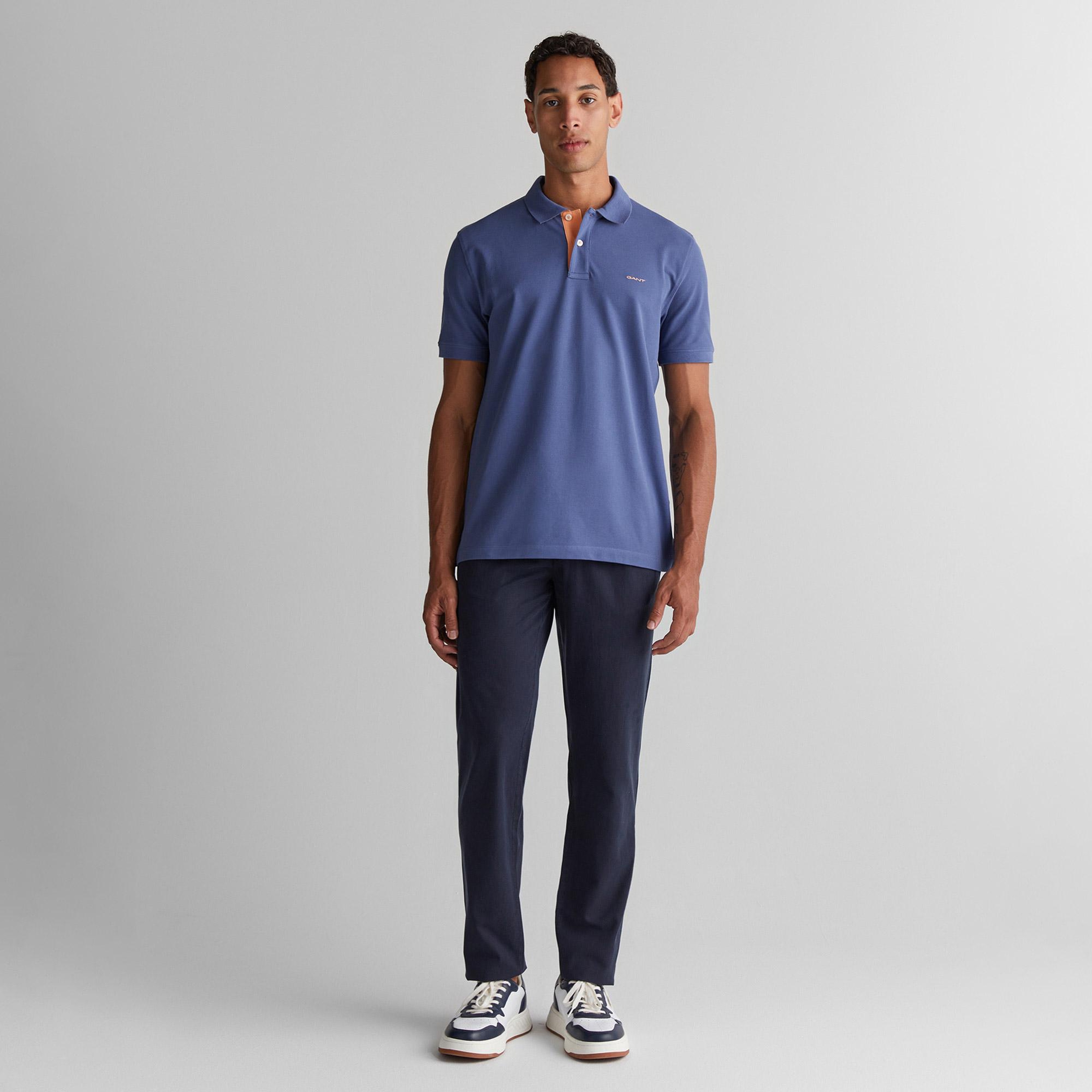 GANT Erkek Lacivert Regular Fit Polo