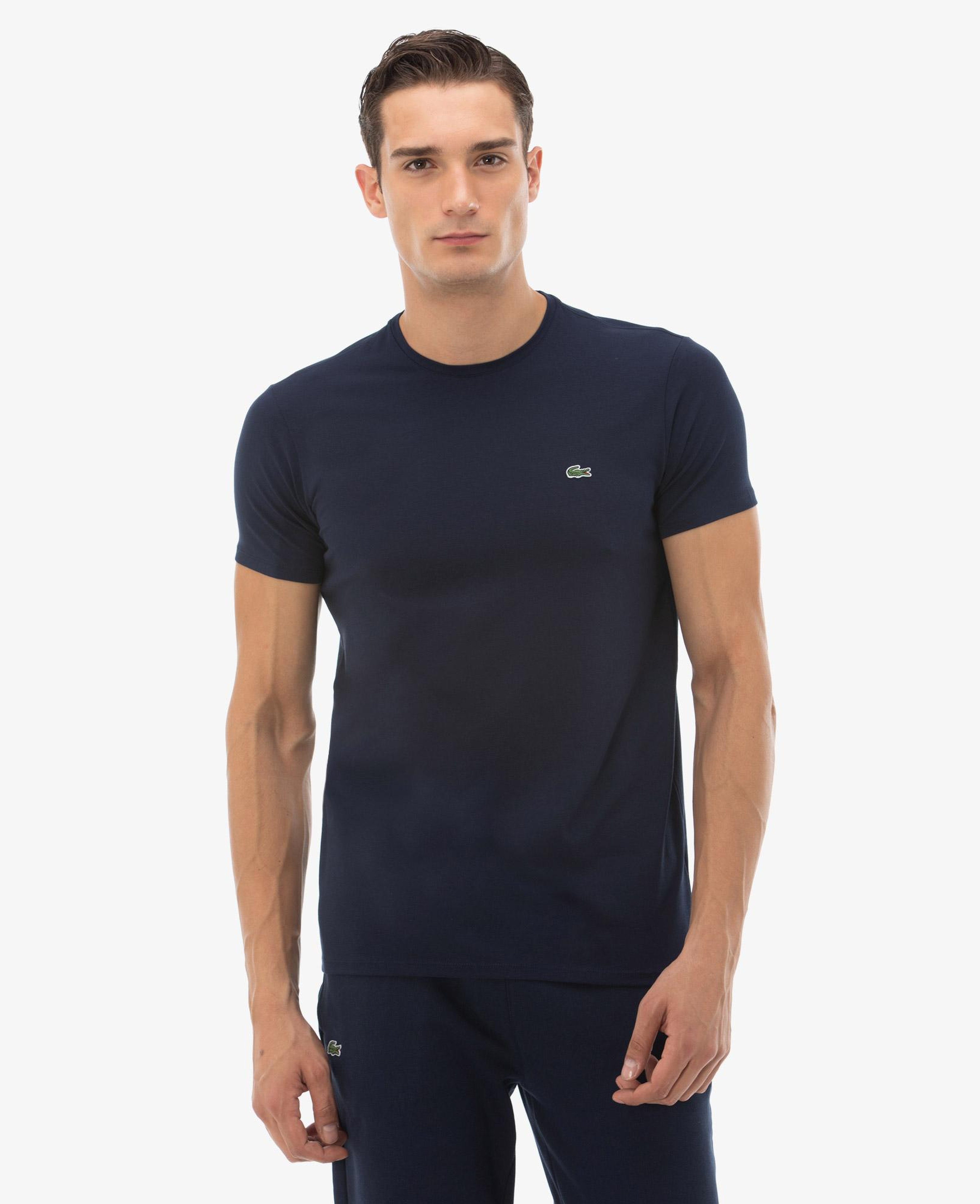 Lacoste Erkek Slim Fit Bisiklet Yaka Lacivert T-Shirt