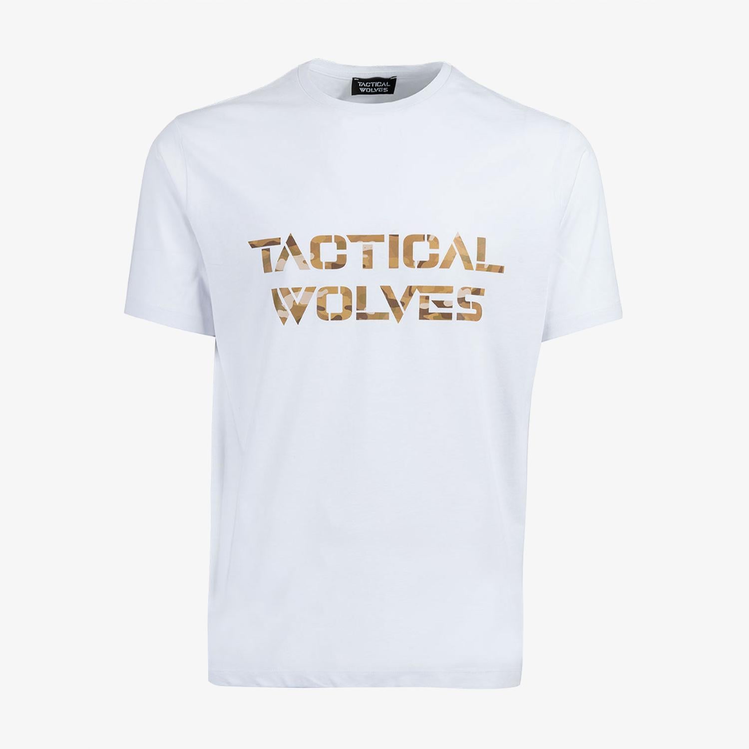 Tactical Wolves Classic Erkek Beyaz T-Shirt