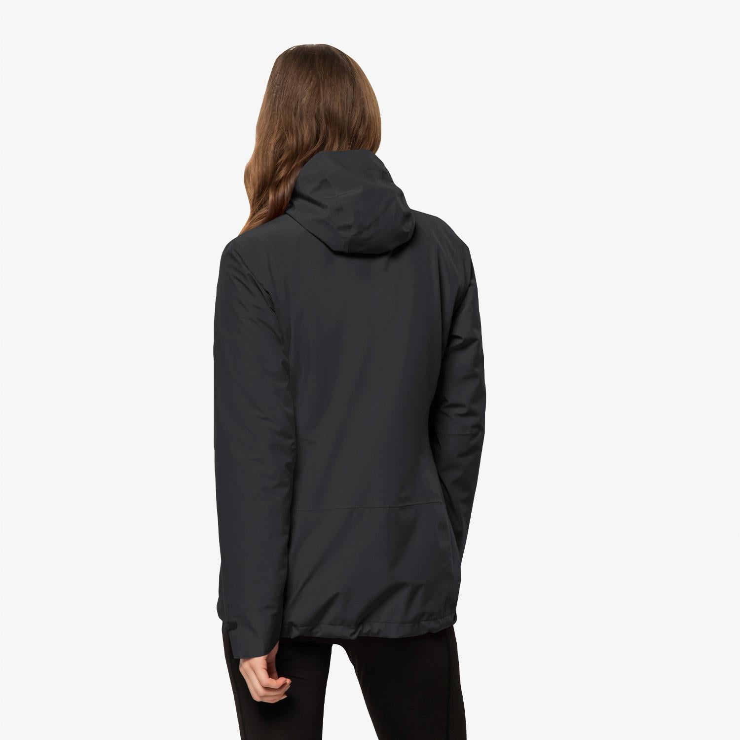 Jack Wolfskin Moonrise 3in1 Kadın Siyah Outdoor Ceket