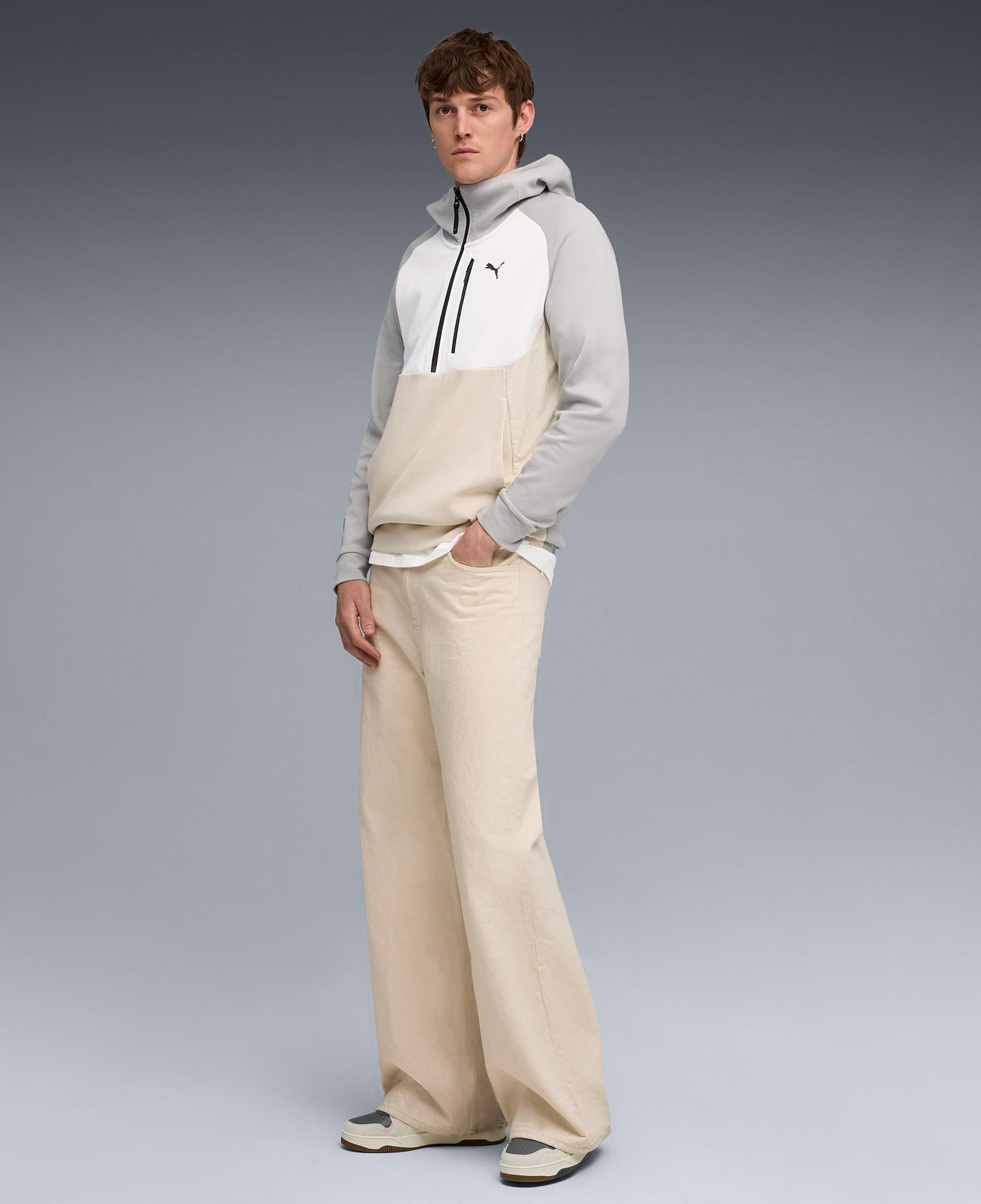 Puma tech Half Zip Erkek Gri Sweatshirt