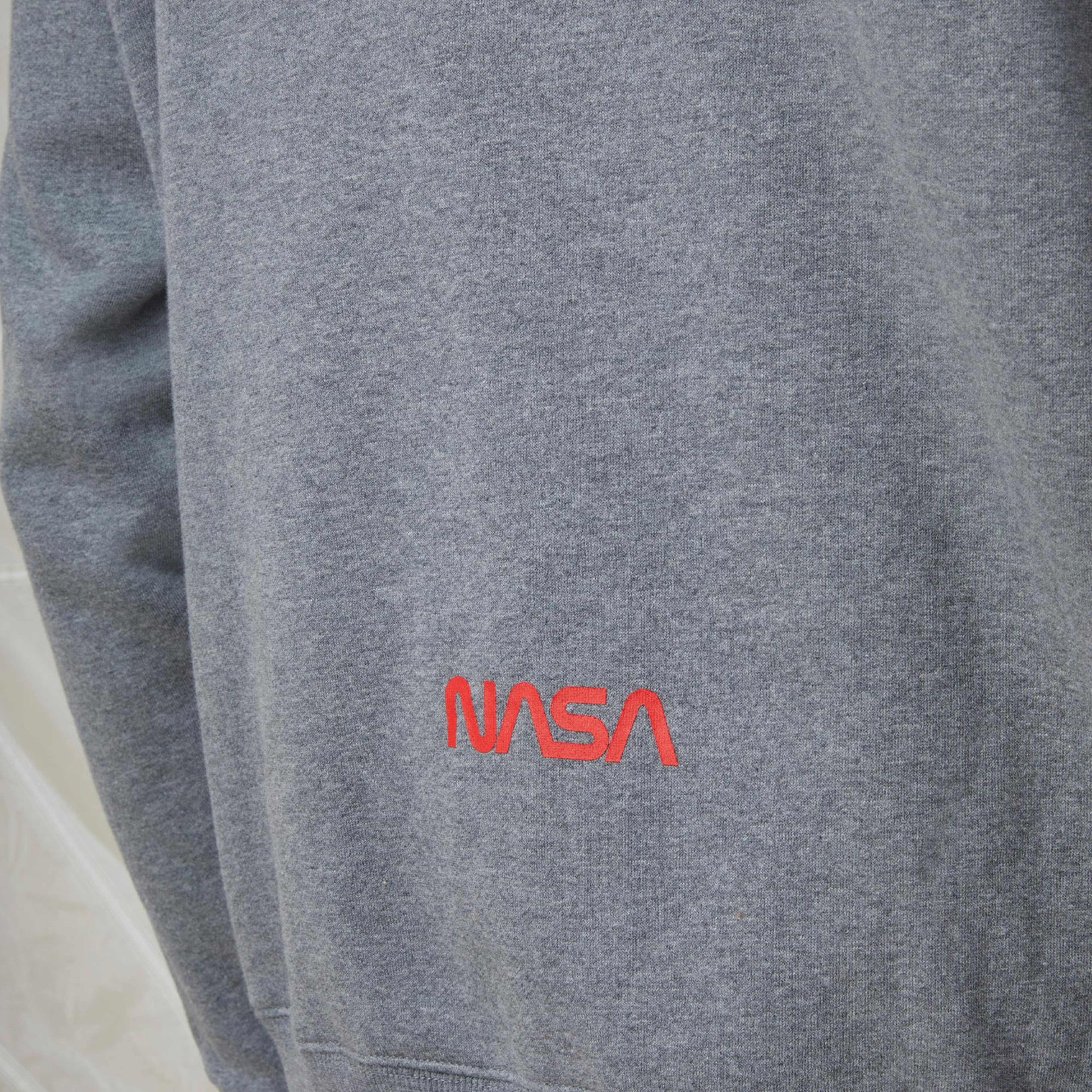 Alpha Industries Nasa Erkek Gri Hoodie