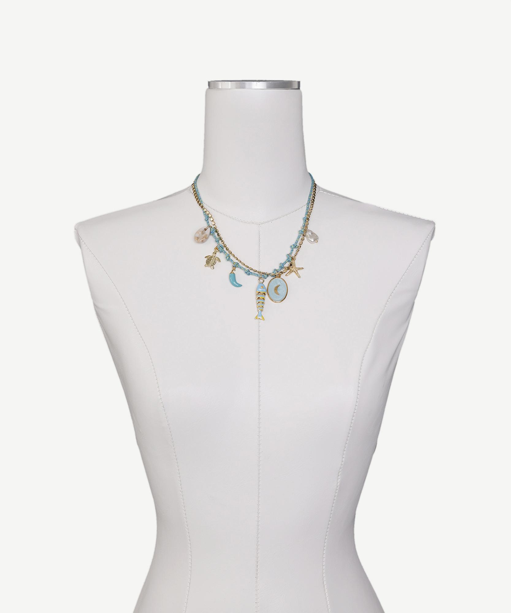 YARGICI Balık Uçlu Charm Detaylı Kolye