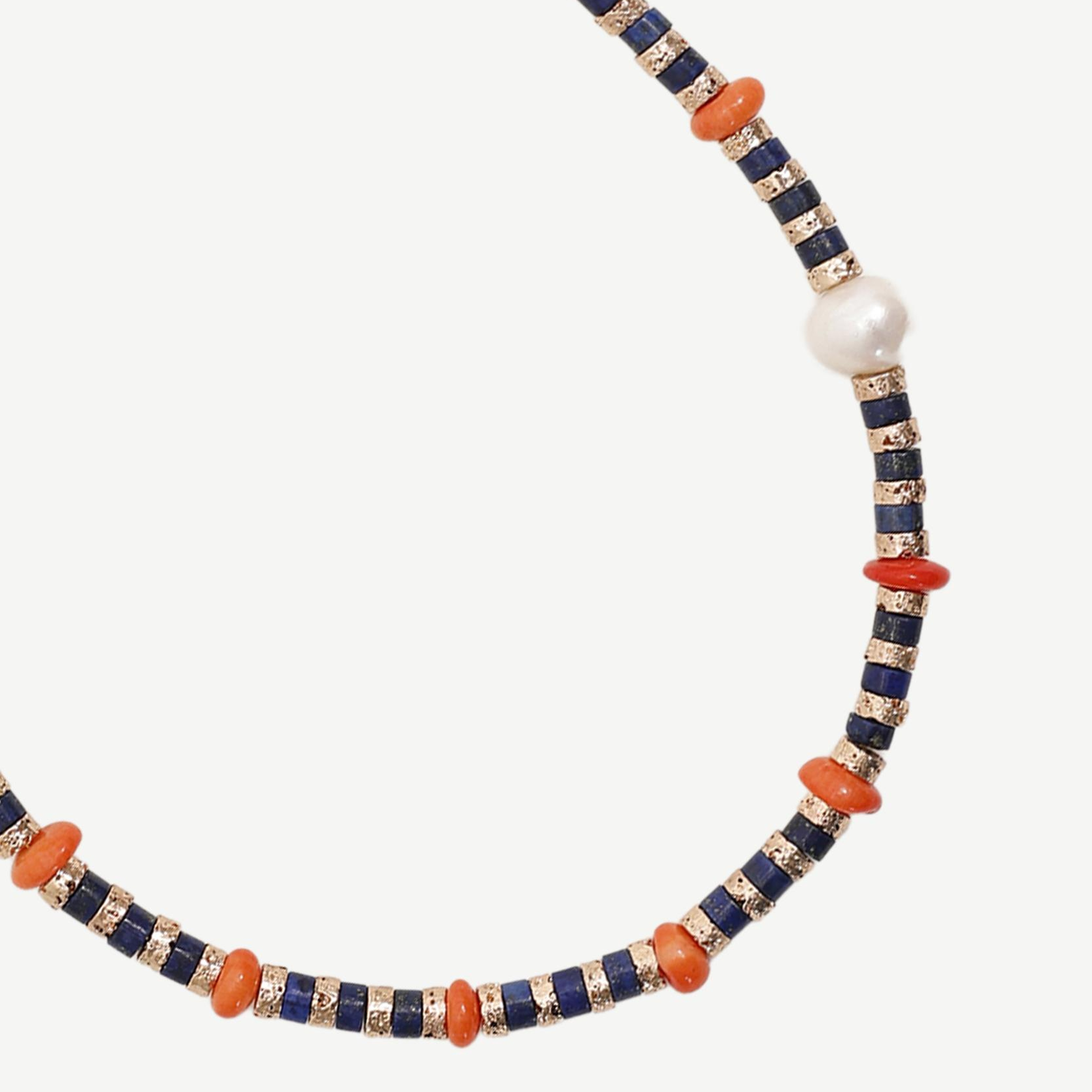 YARGICI Mercan Detaylı Lapis Kolye