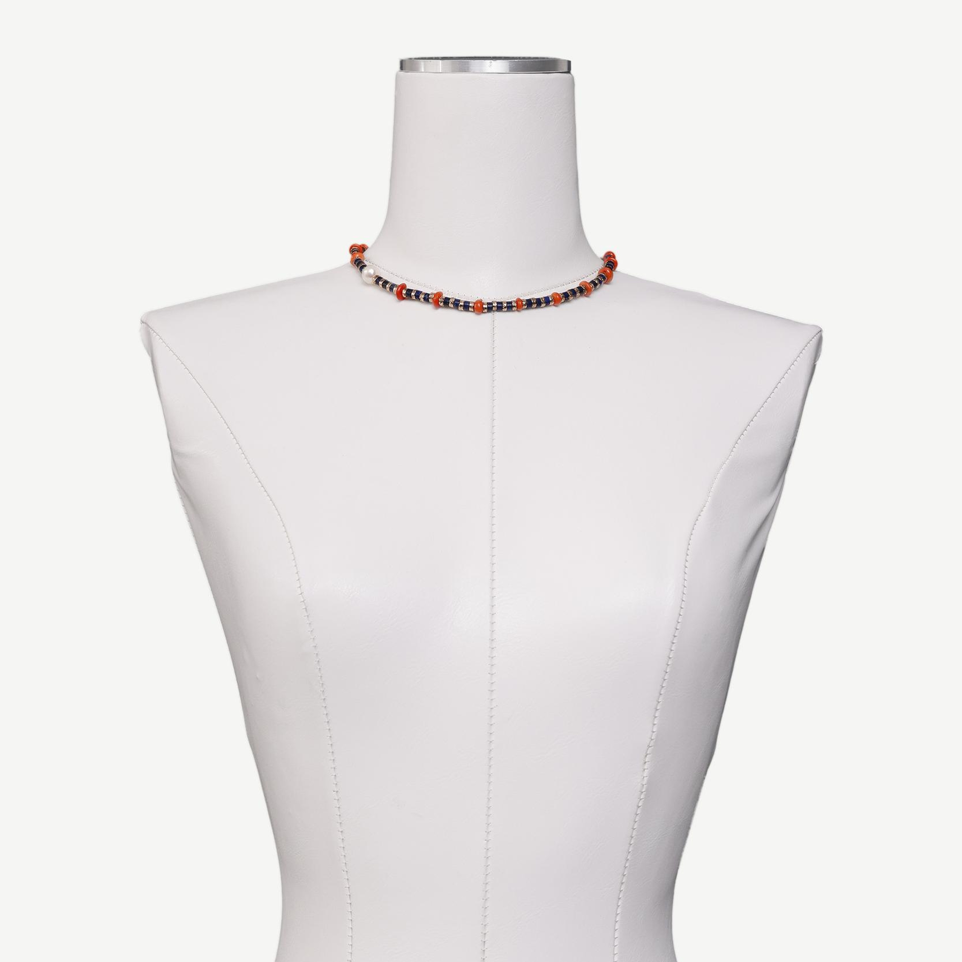 YARGICI Mercan Detaylı Lapis Kolye