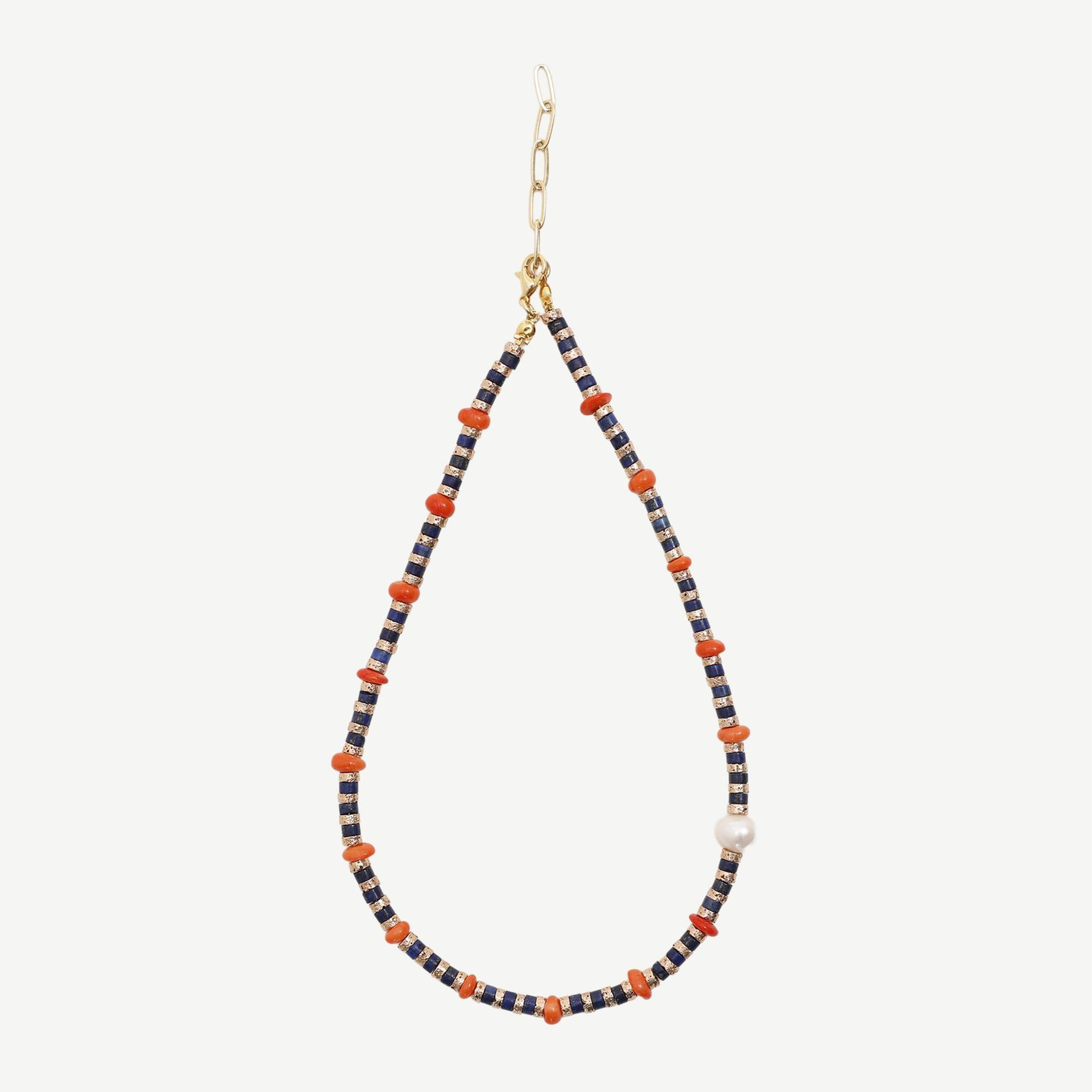 YARGICI Mercan Detaylı Lapis Kolye
