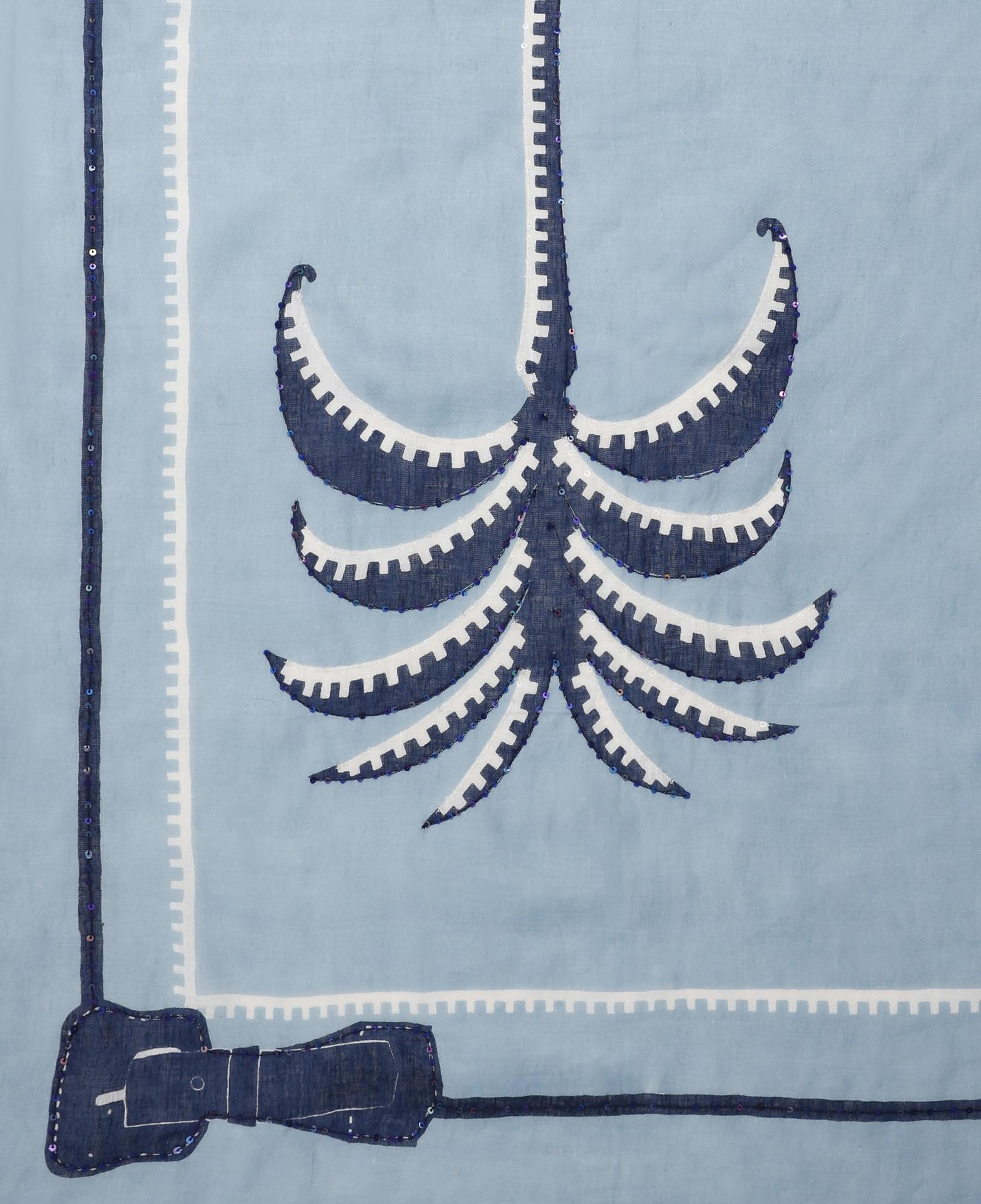 YARGICI Püskül Detaylı Ve Nakış İşlemeli Şal