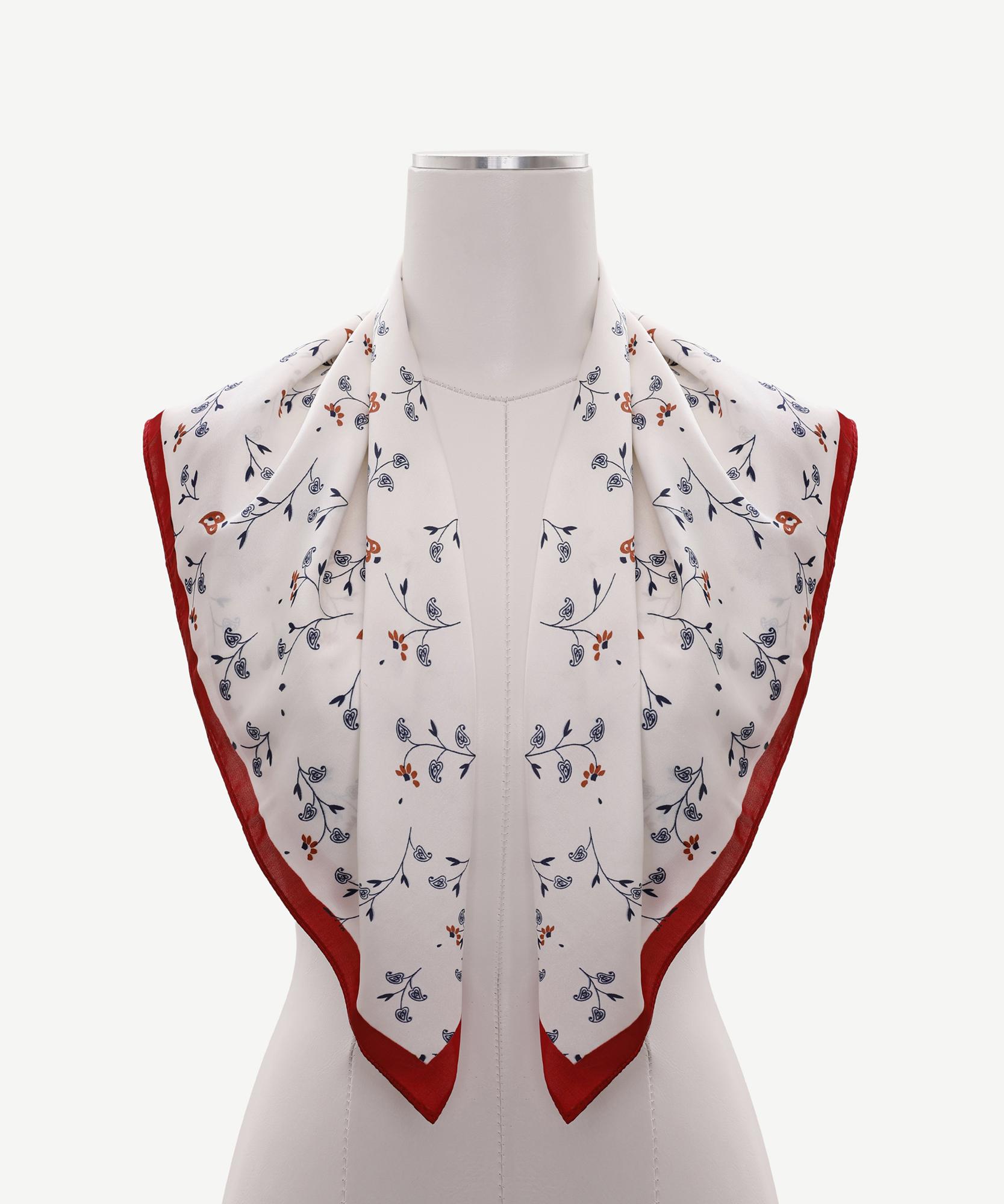 YARGICI Çiçek Desenli Fular