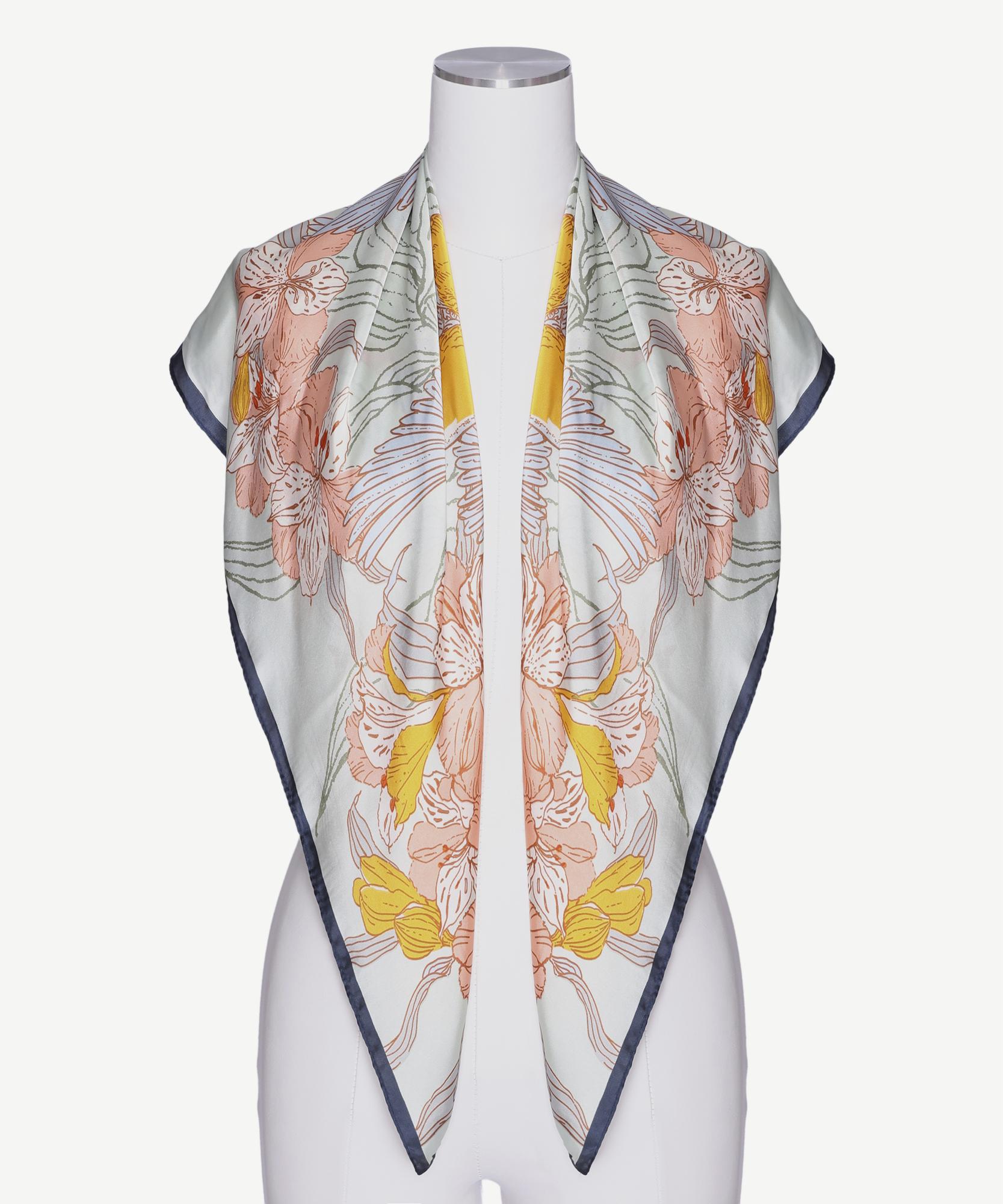 YARGICI Çiçek Desenli Fular