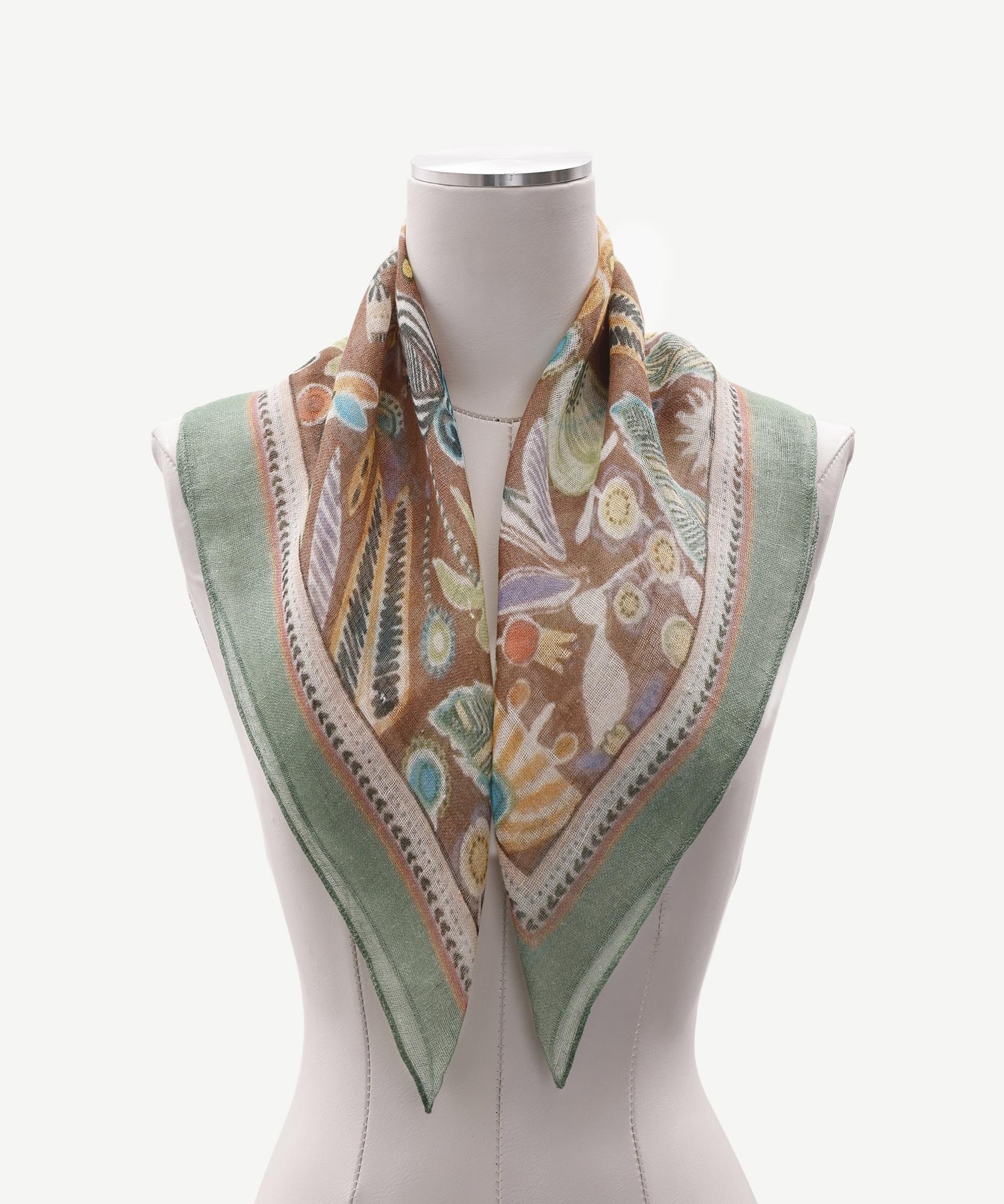 YARGICI Çiçek Desenli Fular