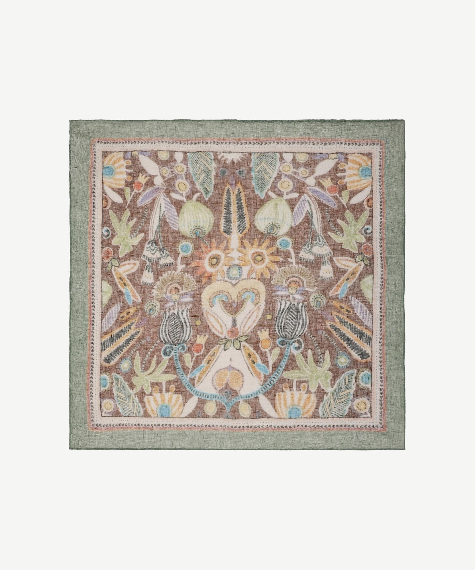 YARGICI Çiçek Desenli Fular