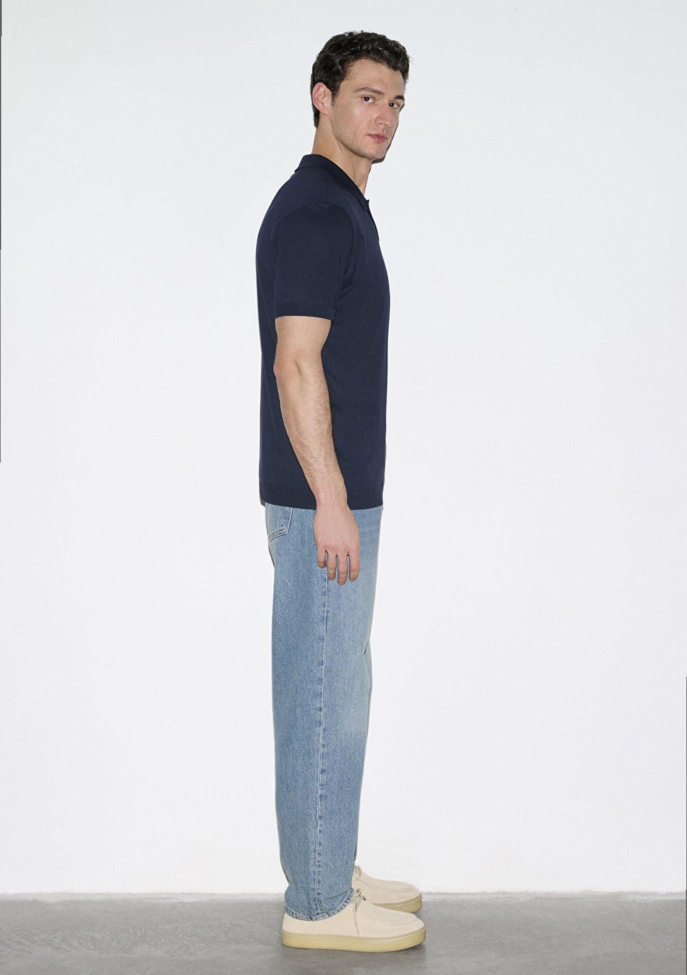 Mavi Lacivert (TENCEL™) Modal Karışımlı Polo Tişört Regular Fit / Normal Kesim 0613163-83699