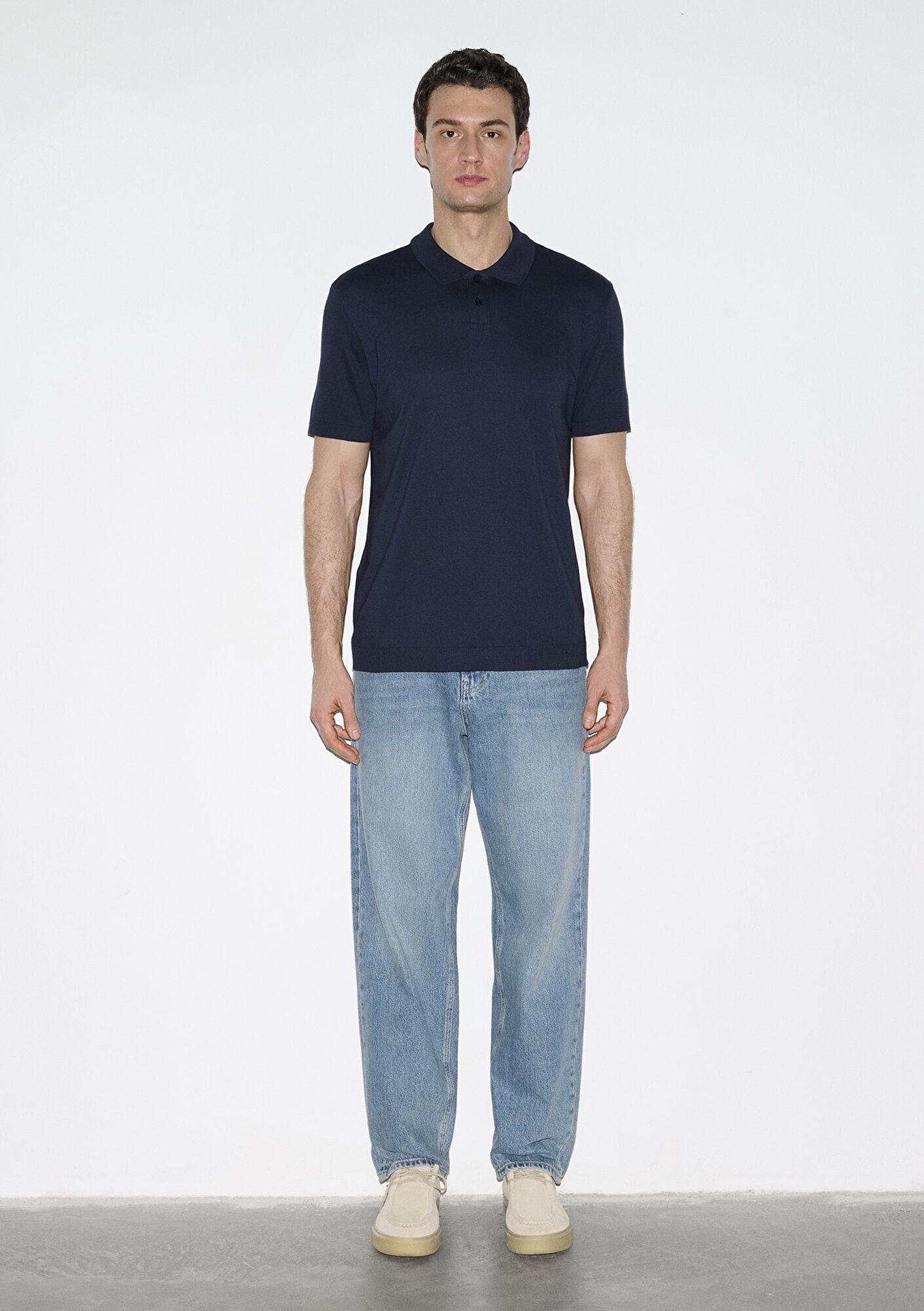 Mavi Lacivert (TENCEL™) Modal Karışımlı Polo Tişört Regular Fit / Normal Kesim 0613163-83699