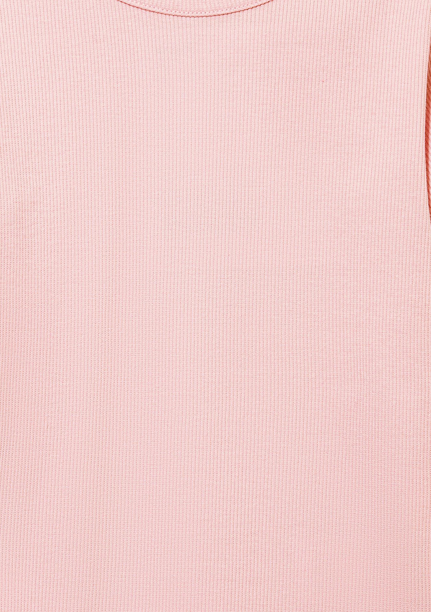 Mavi Fitilli Pembe Basic Tişört Fitted / Vücuda Oturan Kesim 7610260-86953