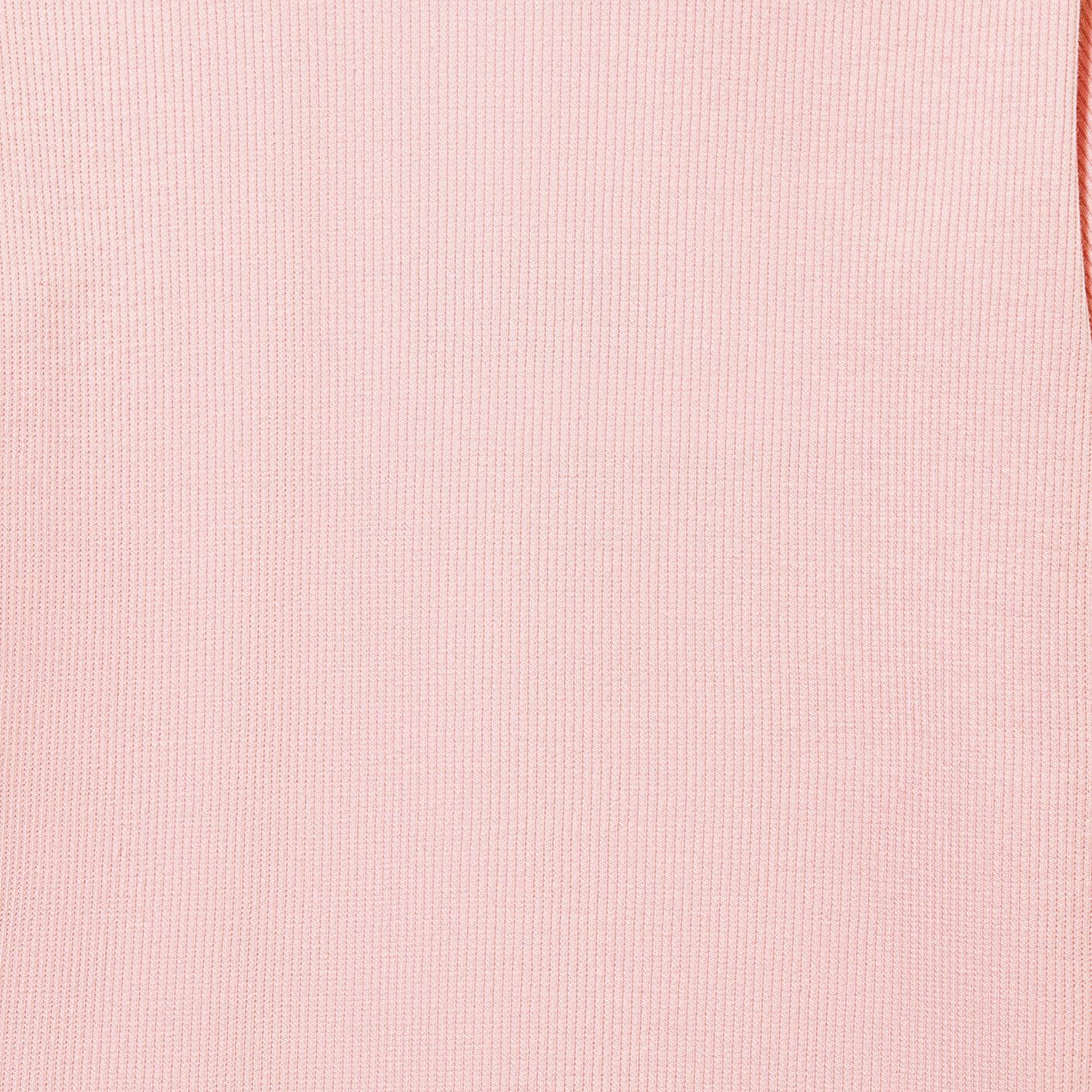 Mavi Fitilli Pembe Basic Tişört Fitted / Vücuda Oturan Kesim 7610260-86953