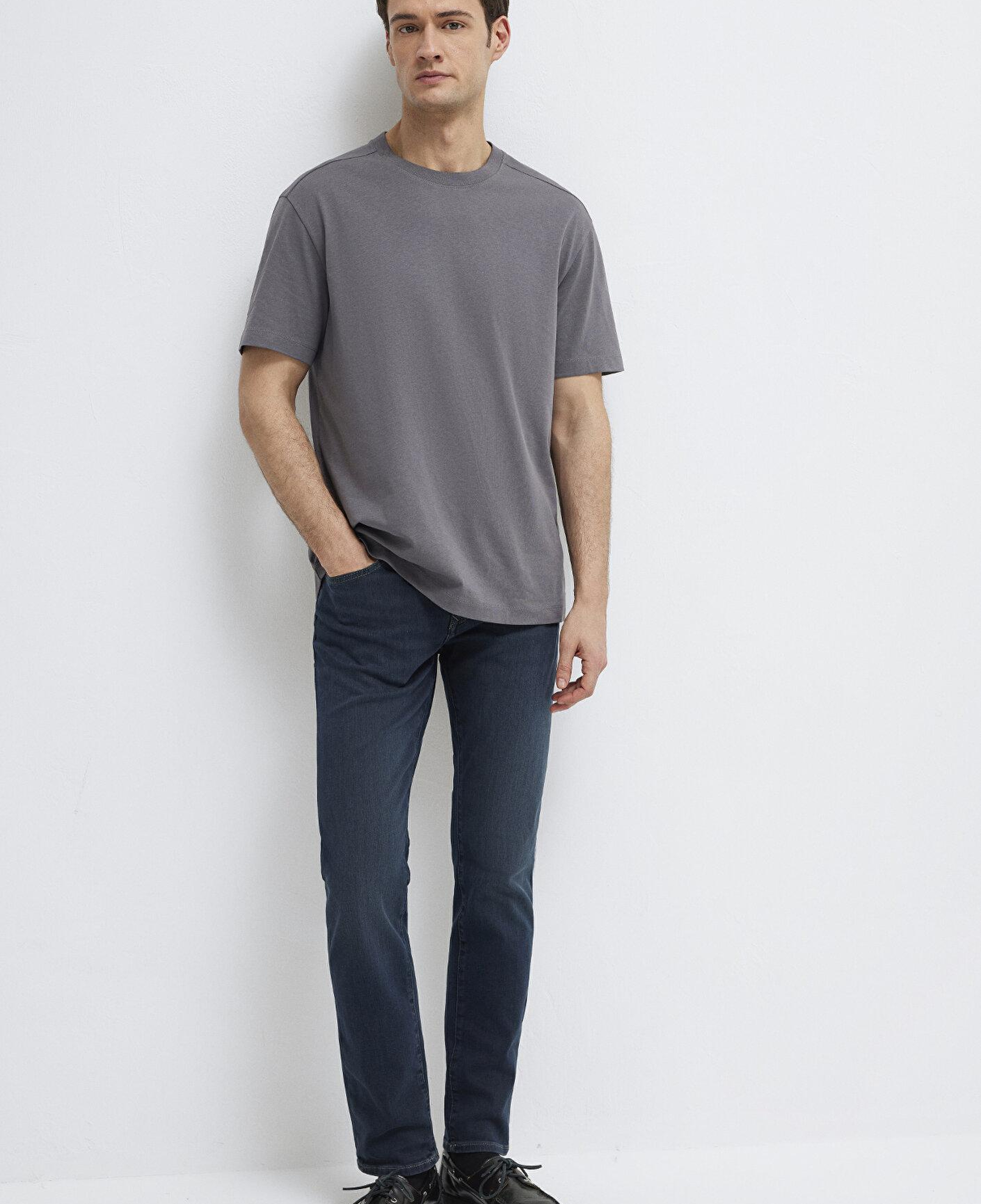 Mavi Antrasit Basic Tişört Loose Fit / Bol Rahat Kesim 0613466-90721