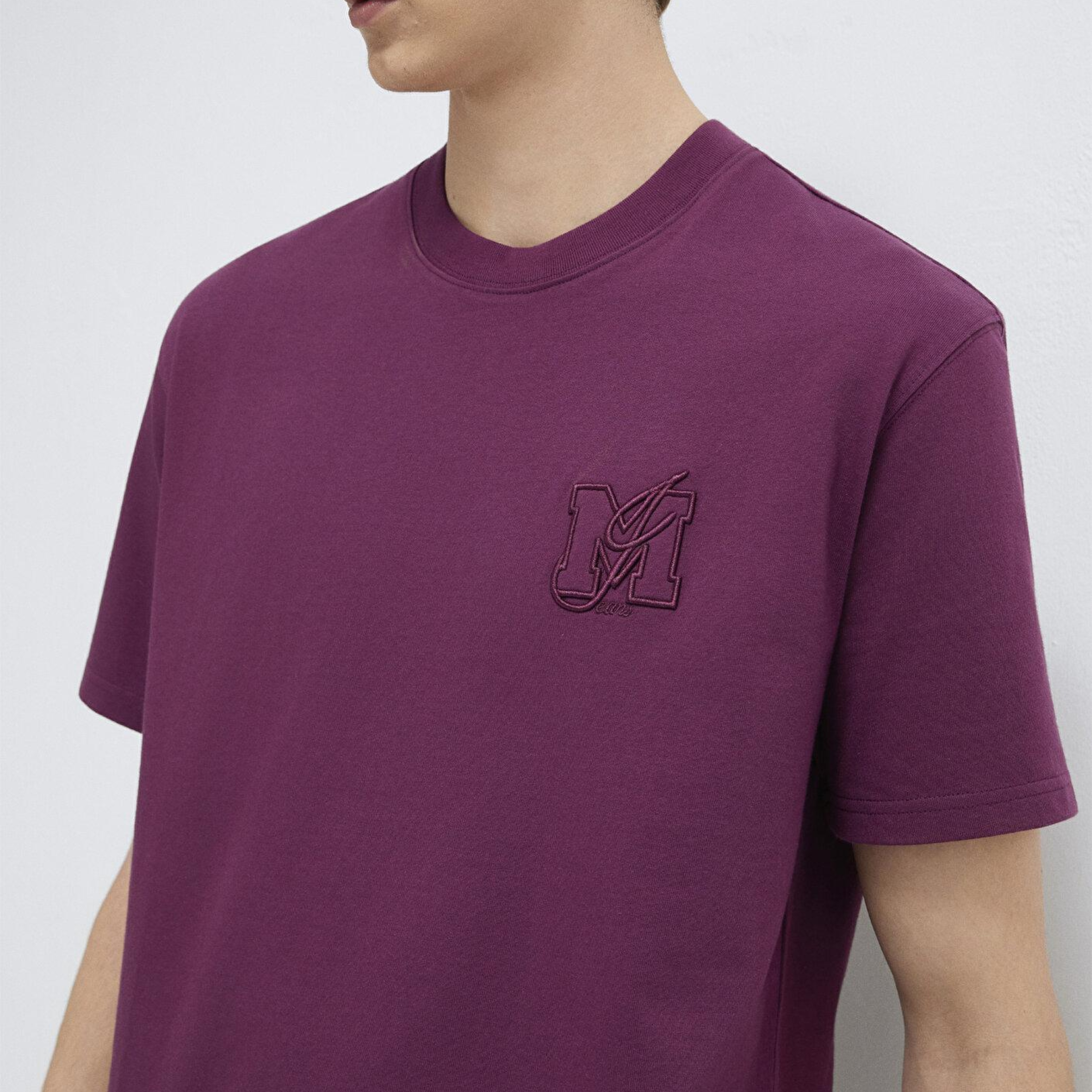 Mavi MJ Logo Detaylı Mor Tişört Loose Fit / Bol Rahat Kesim 0612885-70670