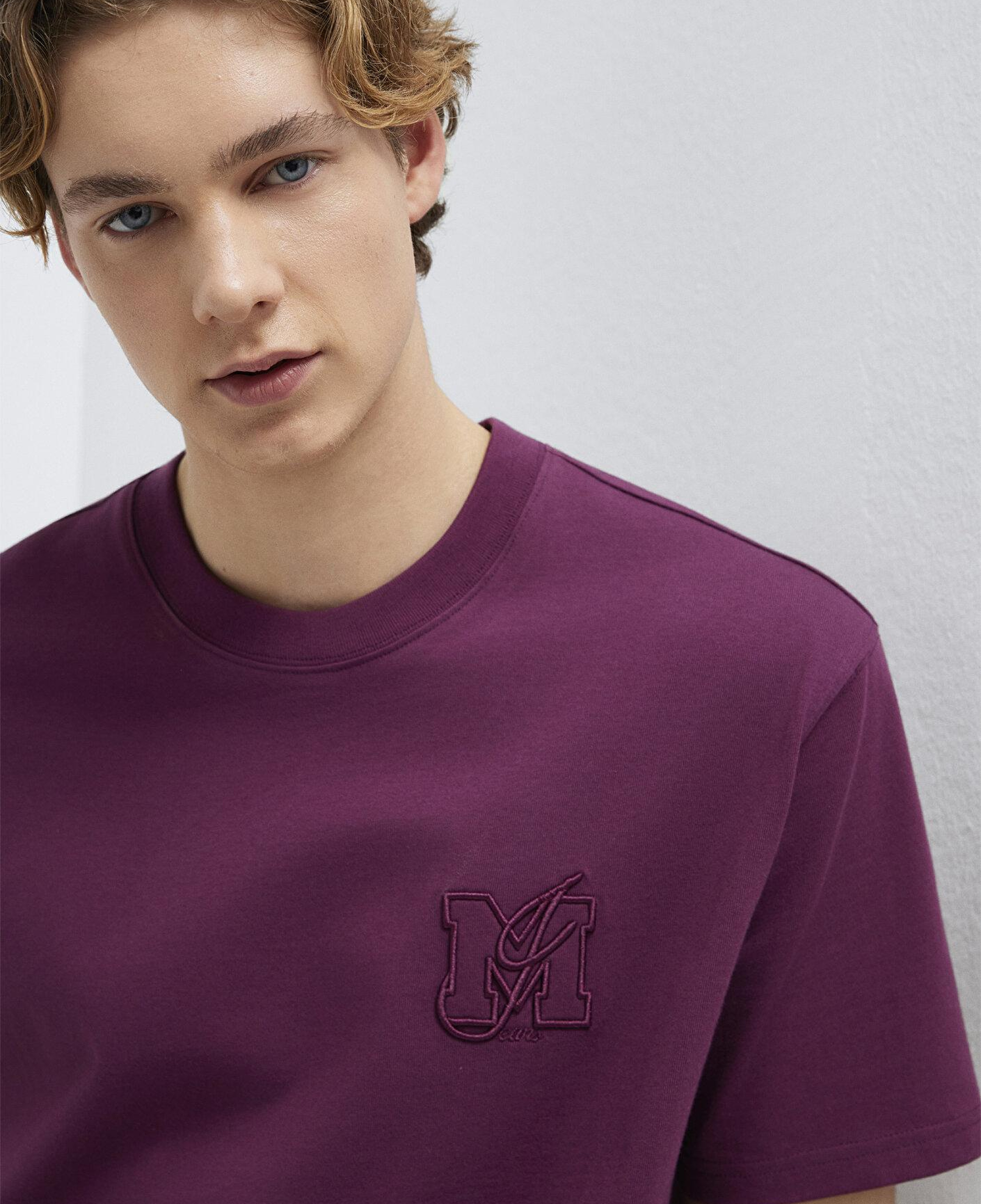 Mavi MJ Logo Detaylı Mor Tişört Loose Fit / Bol Rahat Kesim 0612885-70670